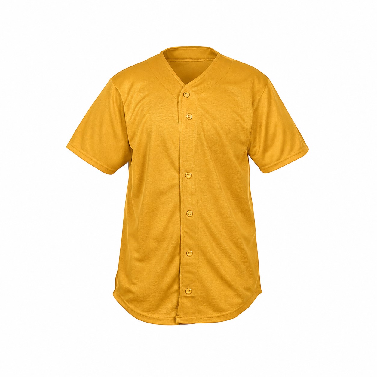 Mesh Full Button Baseball Jersey — Gold