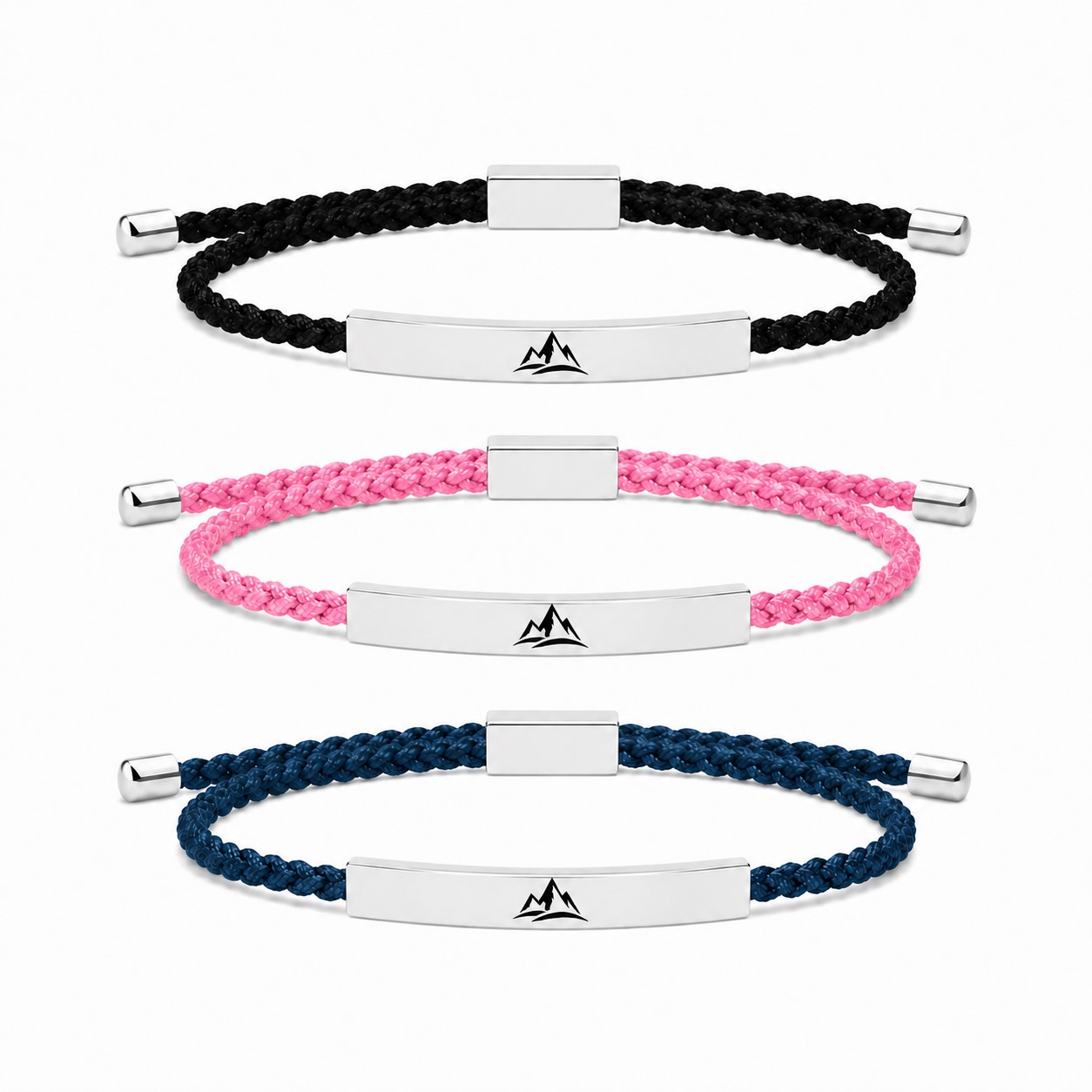 Adjustable Bracelet With Braided Nylon Cord