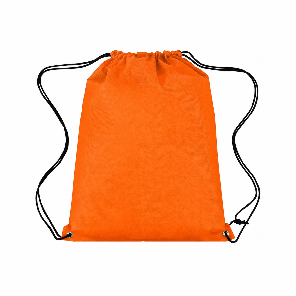 80GSM Non-Woven Metal Grommets Drawstring Bag — Orange