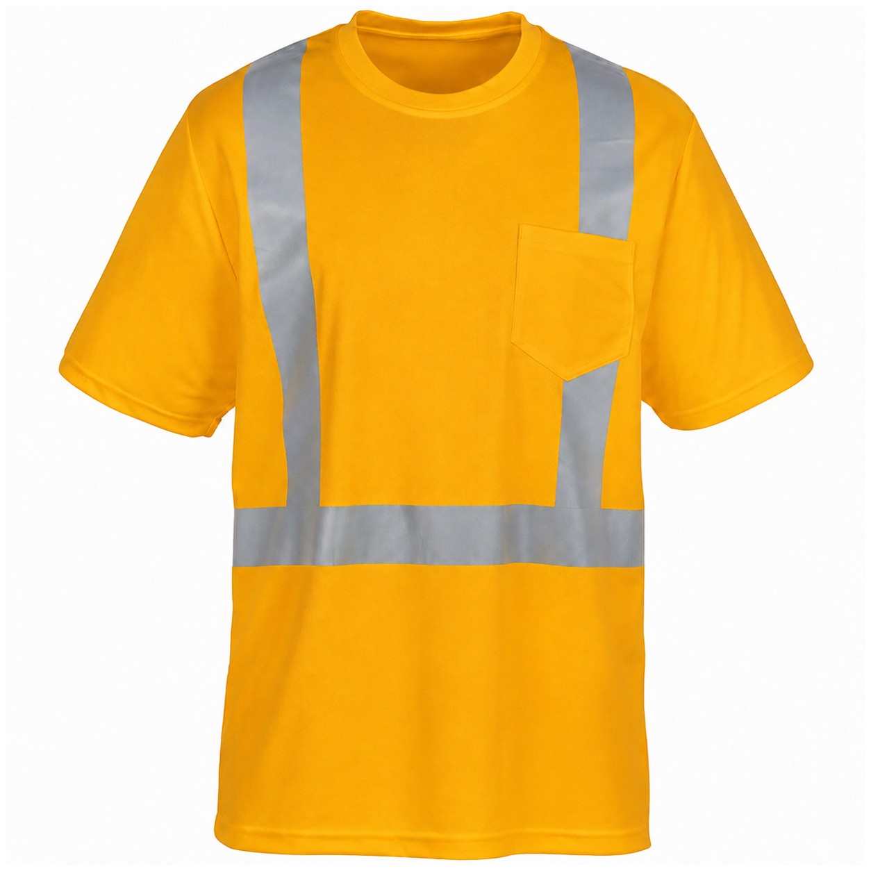 High Visibility Polyester Pocket Shirt — Gold