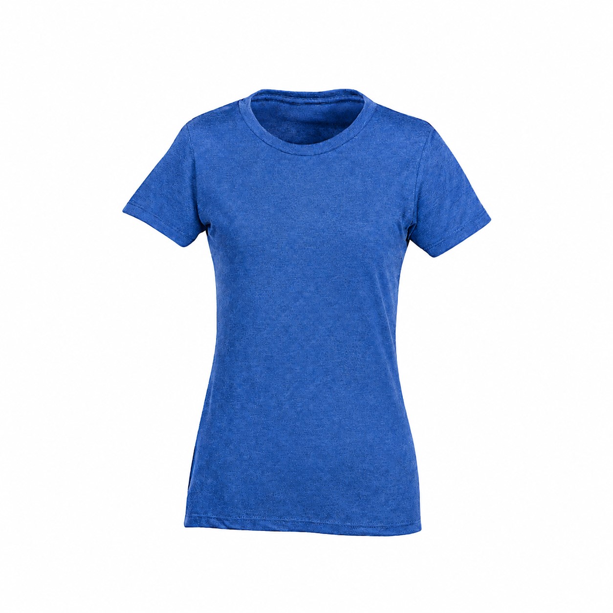 Ladies Cotton Polyester Crew Tee — Blue