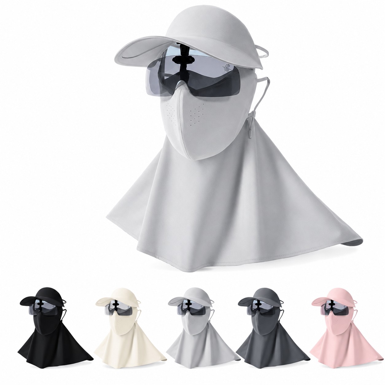 Polyester Full Face Visor Hat