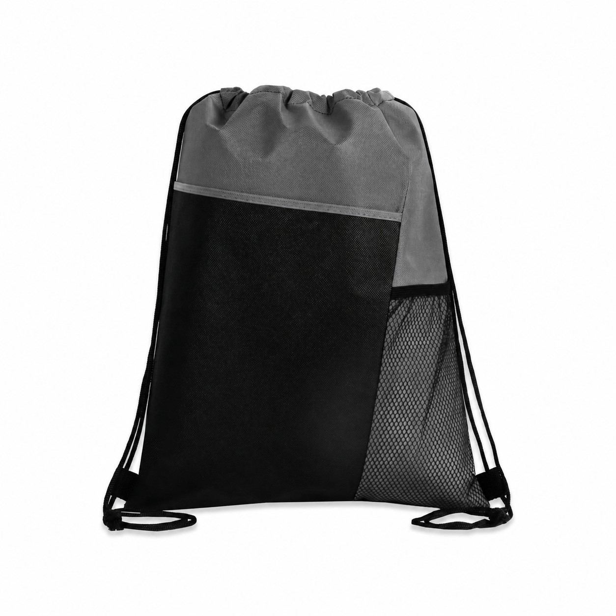80GSM Non-Woven Drawstring Bag — Gray