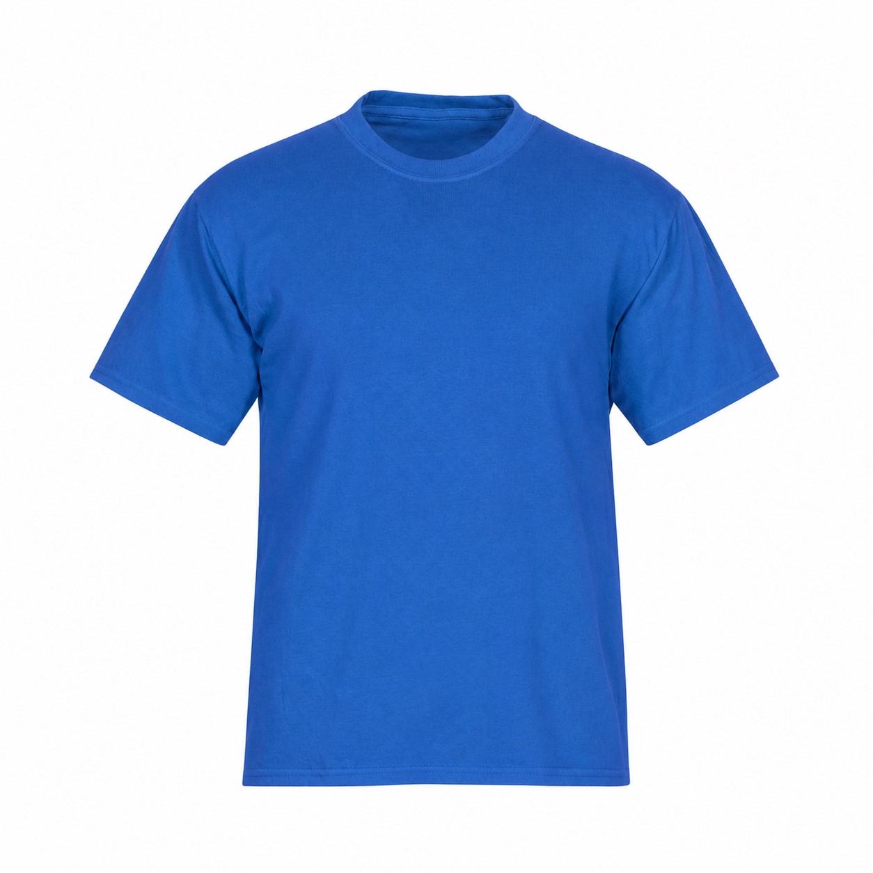 Cotton Polyester Uniform Crewneck Tee — Blue