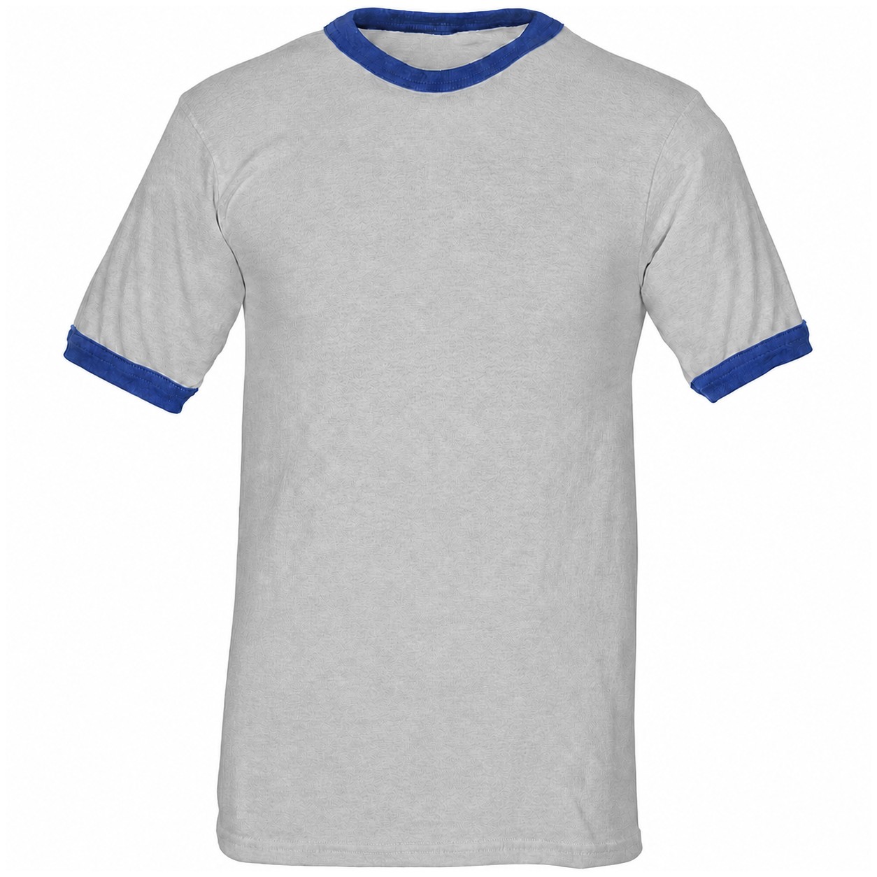 Contrast Trim Ringer Jersey Tee — Silver