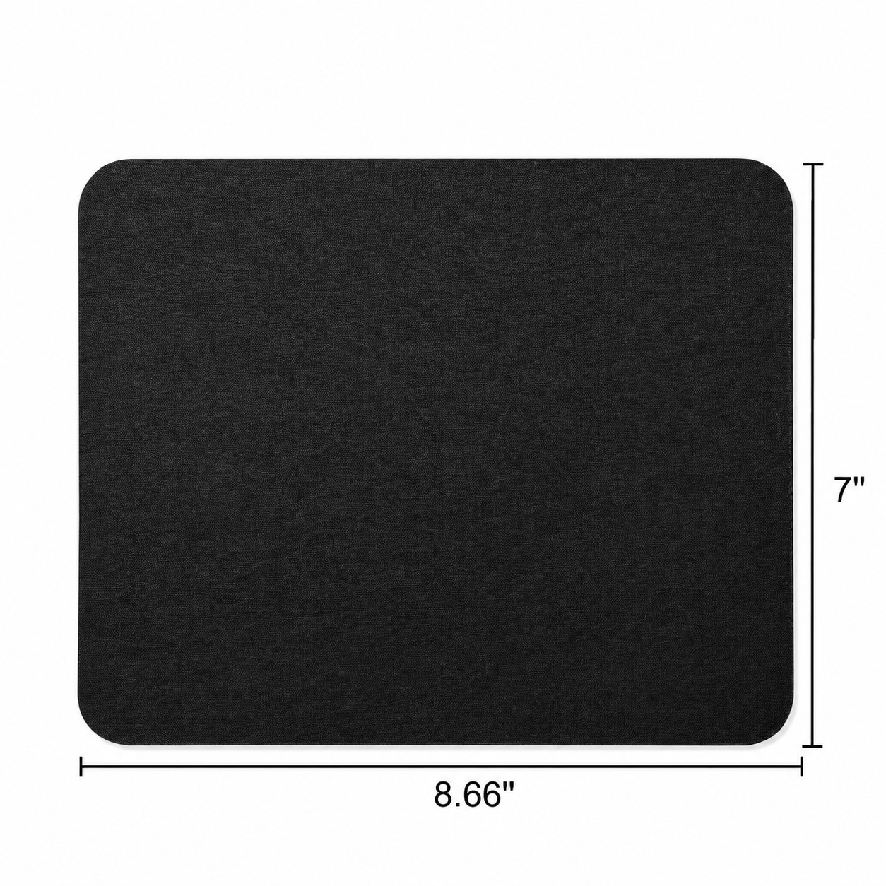 Fabric Mouse Pad With Rubber Foam Base — Black