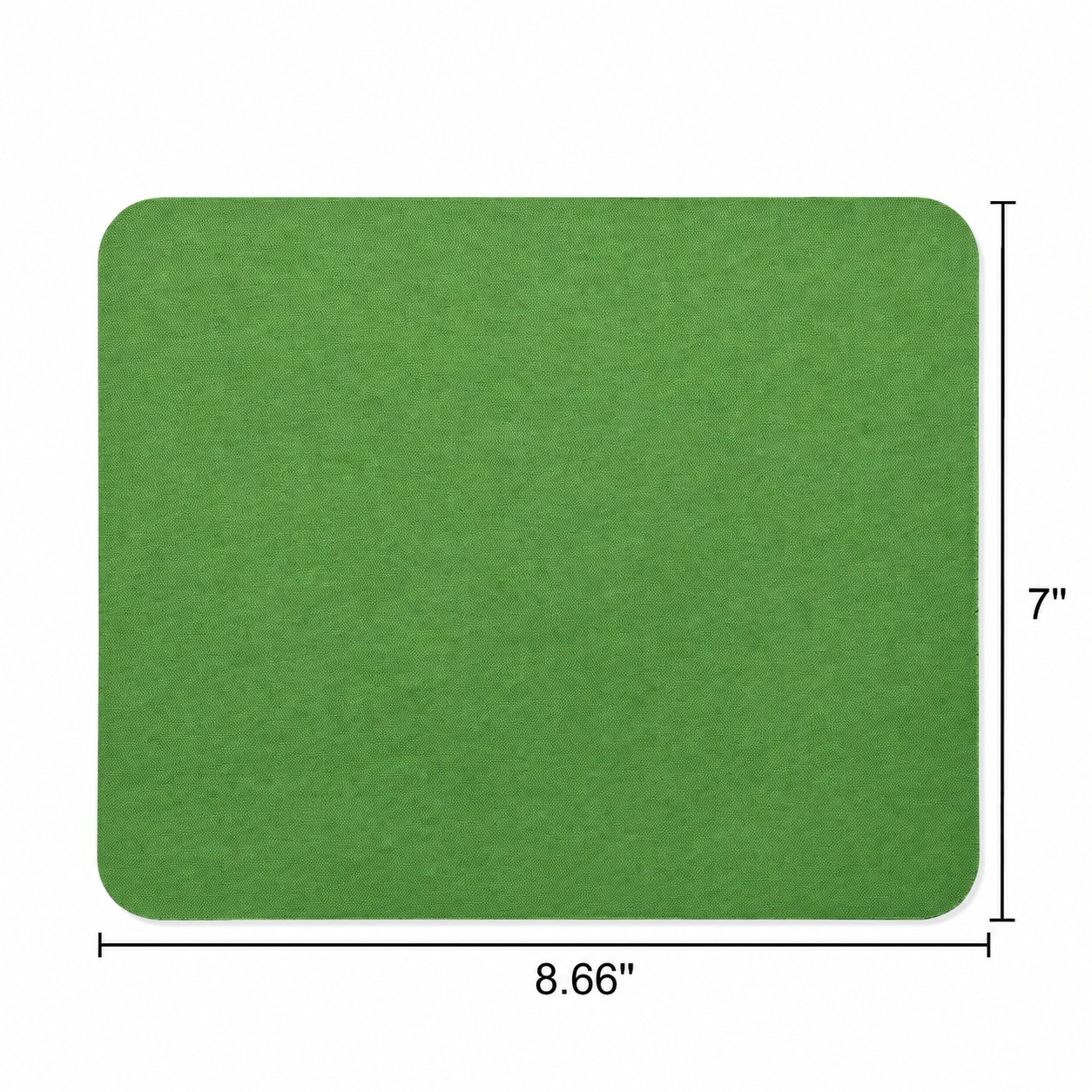 Fabric Mouse Pad With Rubber Foam Base — Green