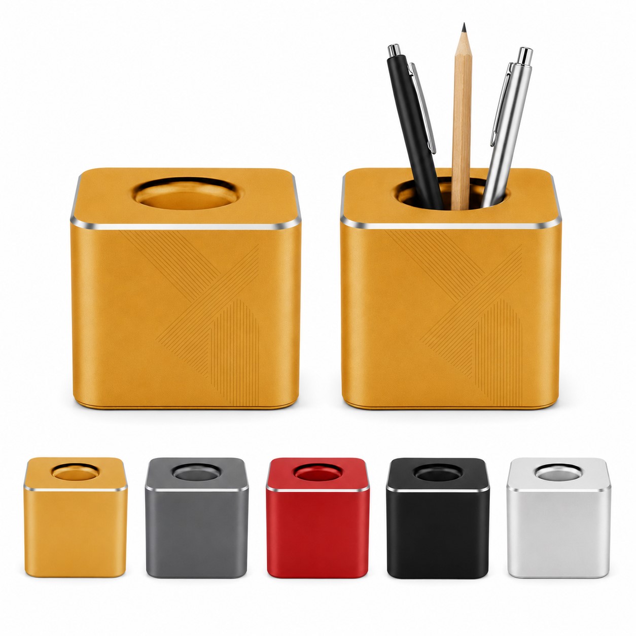 Compact Aluminum Desktop Pen Stand