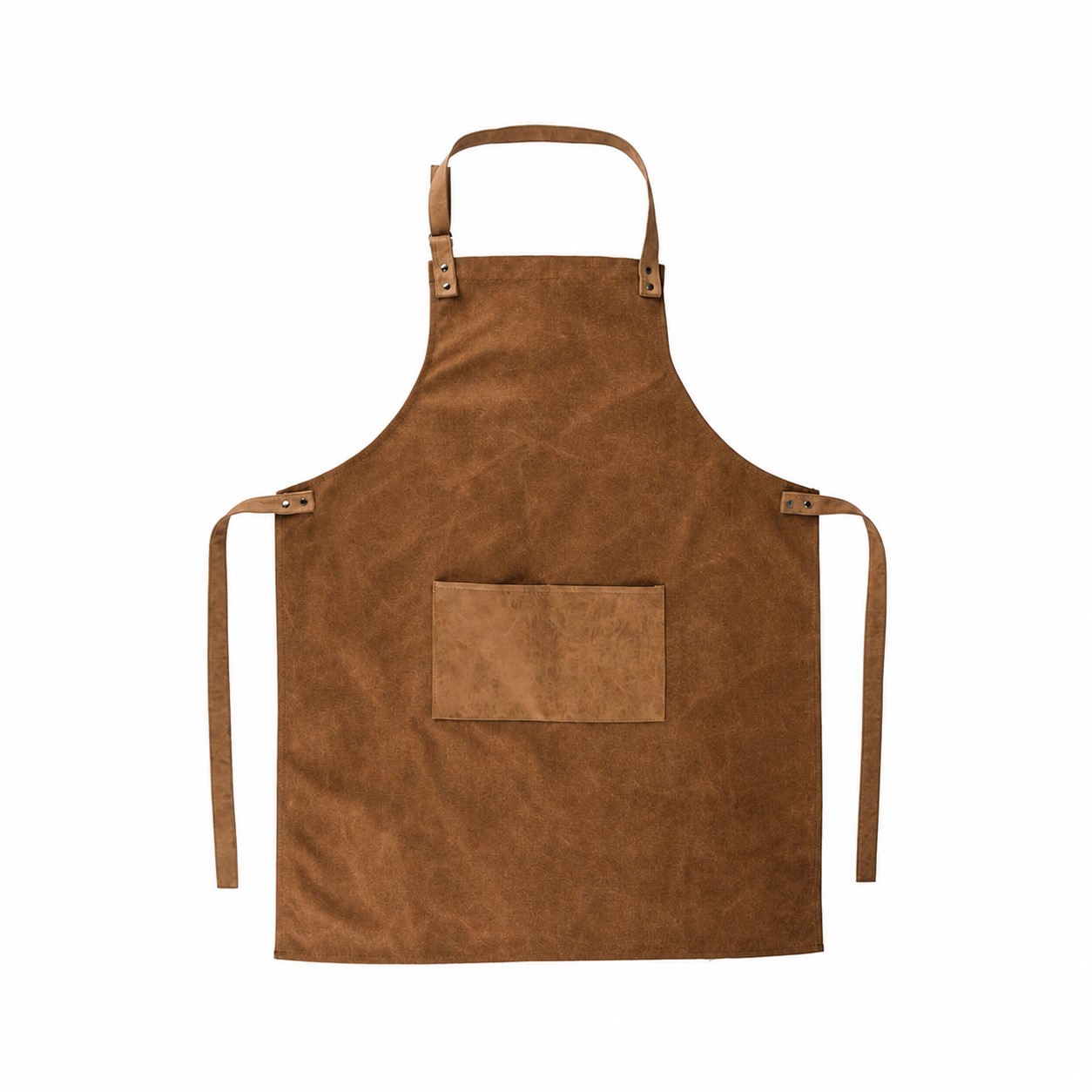 Canvas Grill Apron With Front Pocket — Brown