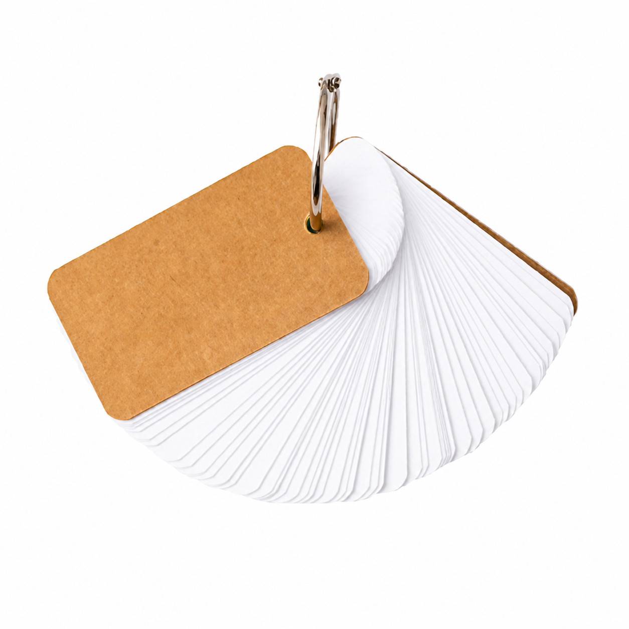 Ring Bound Kraft Notecard Set — White