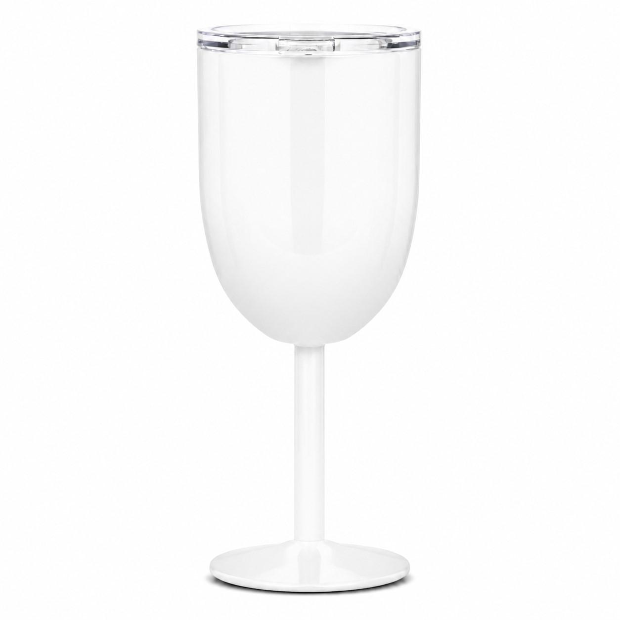 10 Oz Stainless Steel Insulated Wine Goblet — White