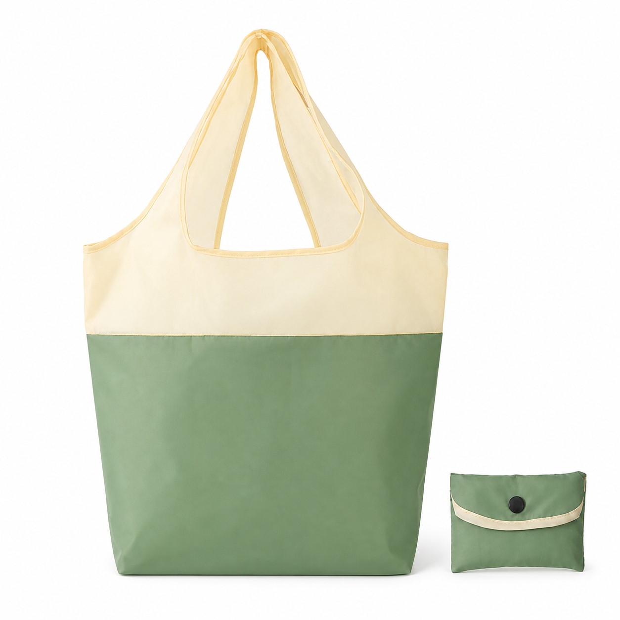 Foldable Wide Handle Polyester Shopping Bag — view 2