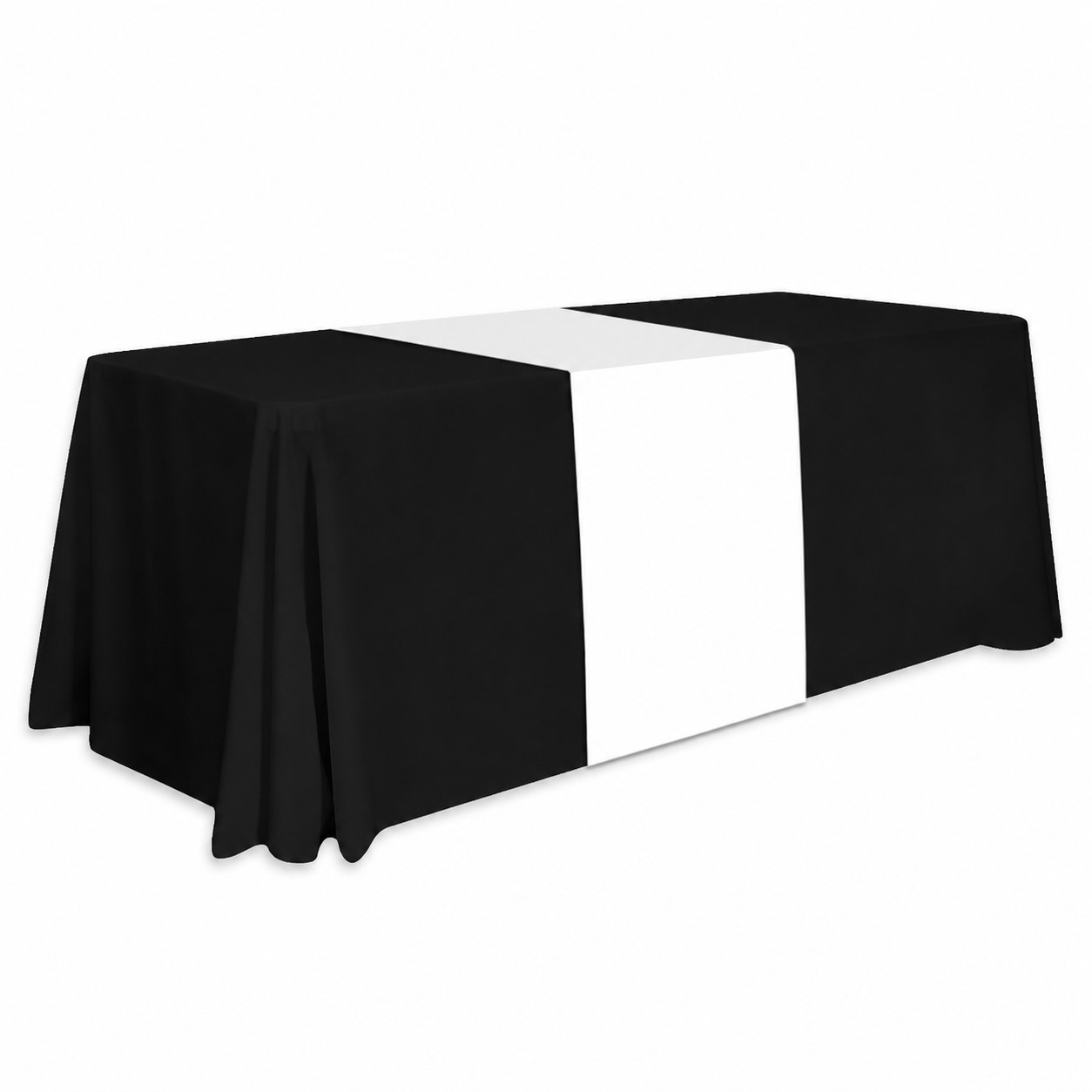 Thirty-Inch Polyester Table Runner — Black