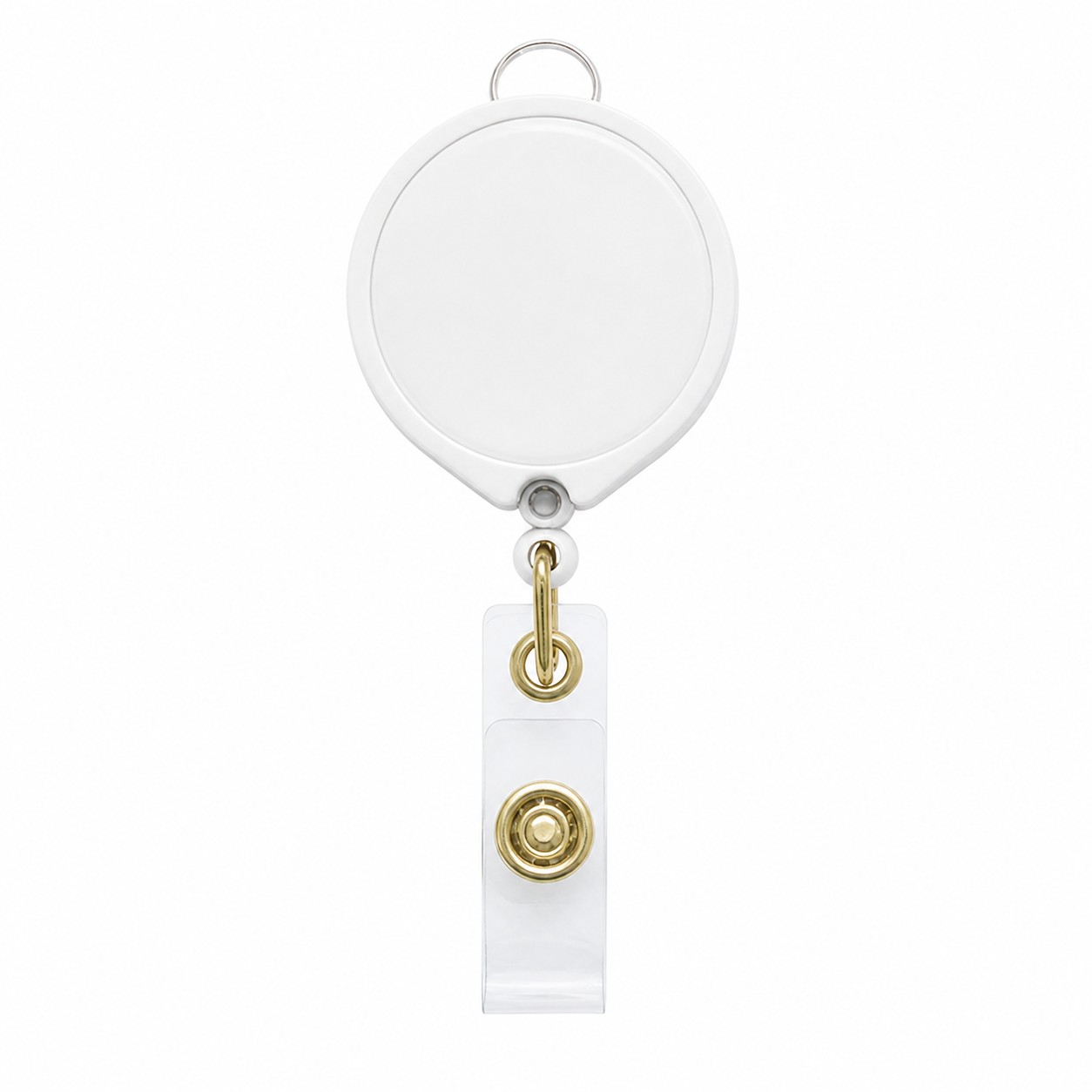 Circular Retractable Badge Reel With Belt Clip — view 2