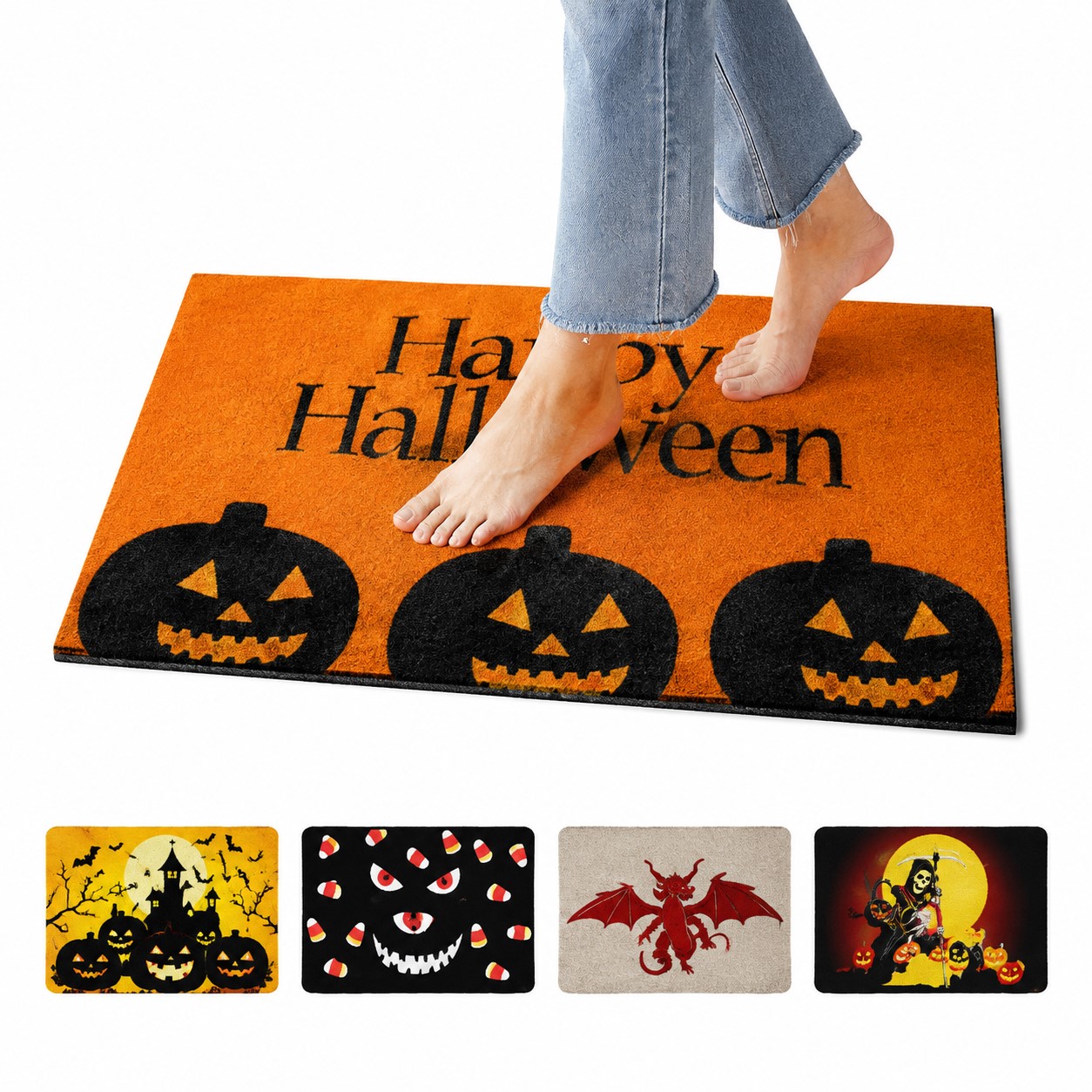 Washable Polyester Entry Mat With Rubber Backing