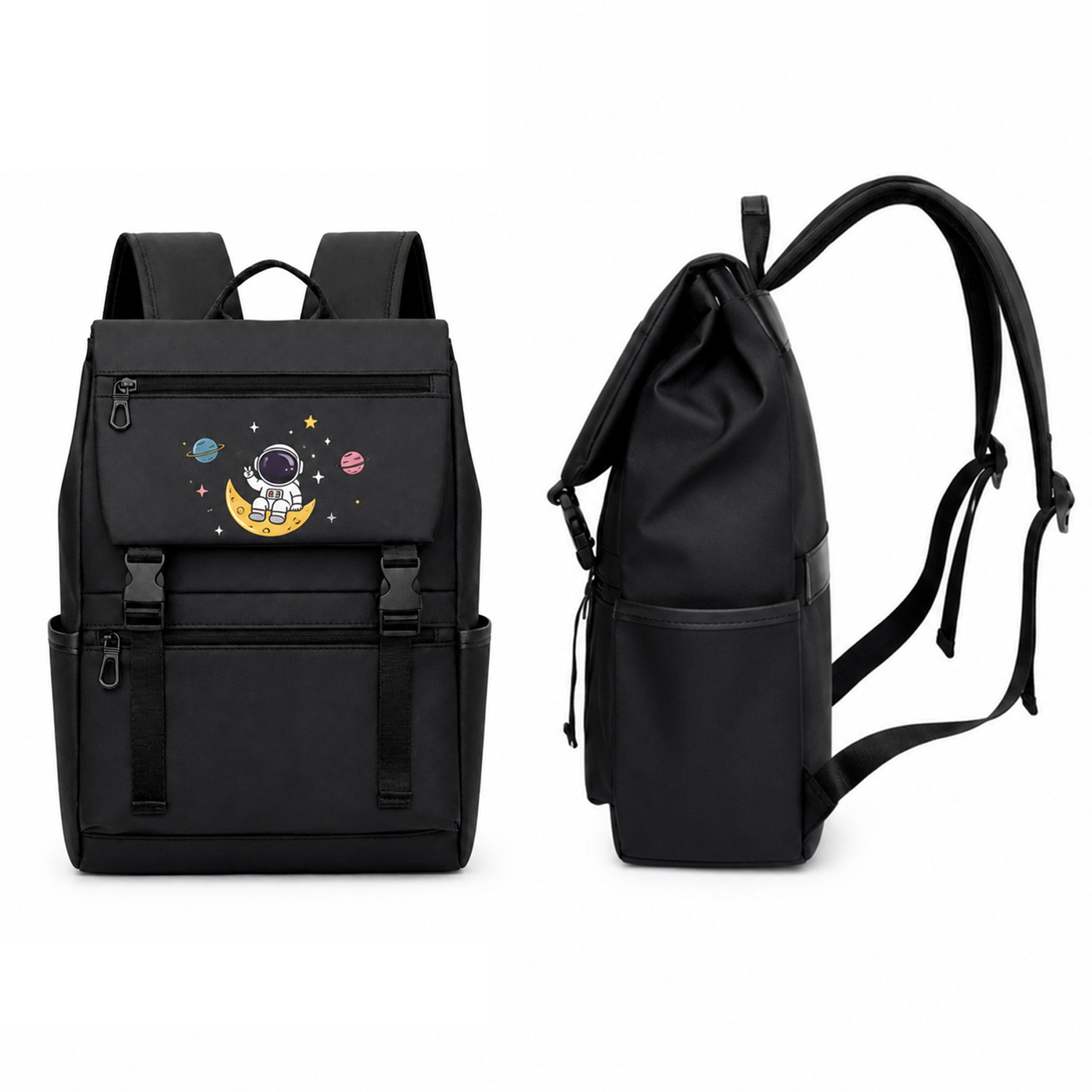 Waterproof Oxford Laptop Backpack With Front Pockets