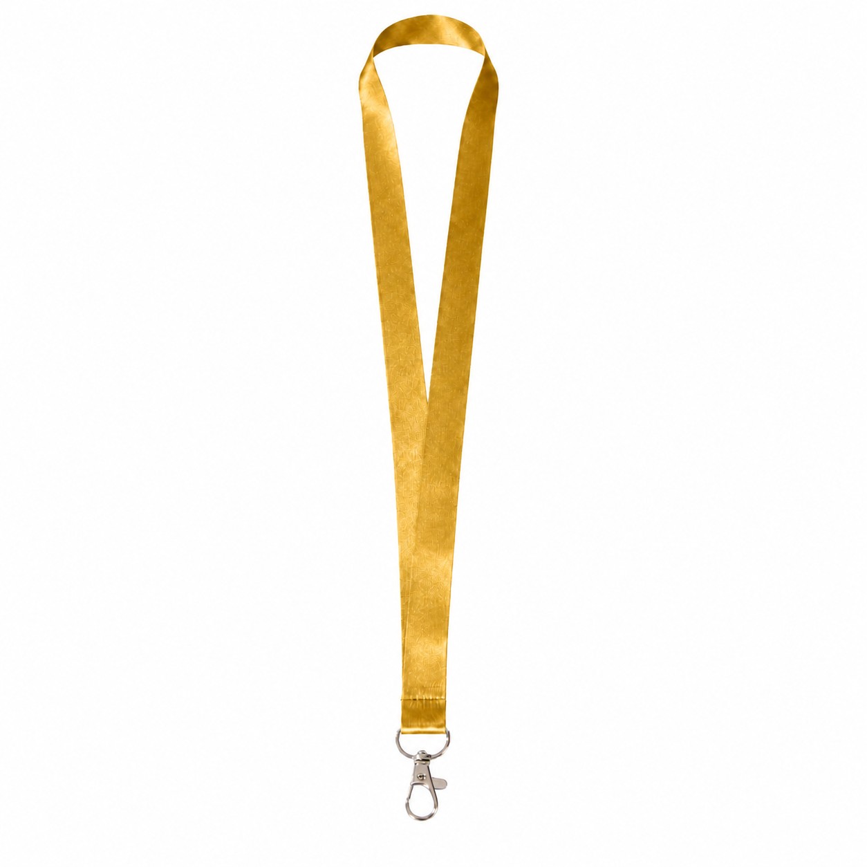 Polyester Lanyard With Attachment Options — Brass Gold