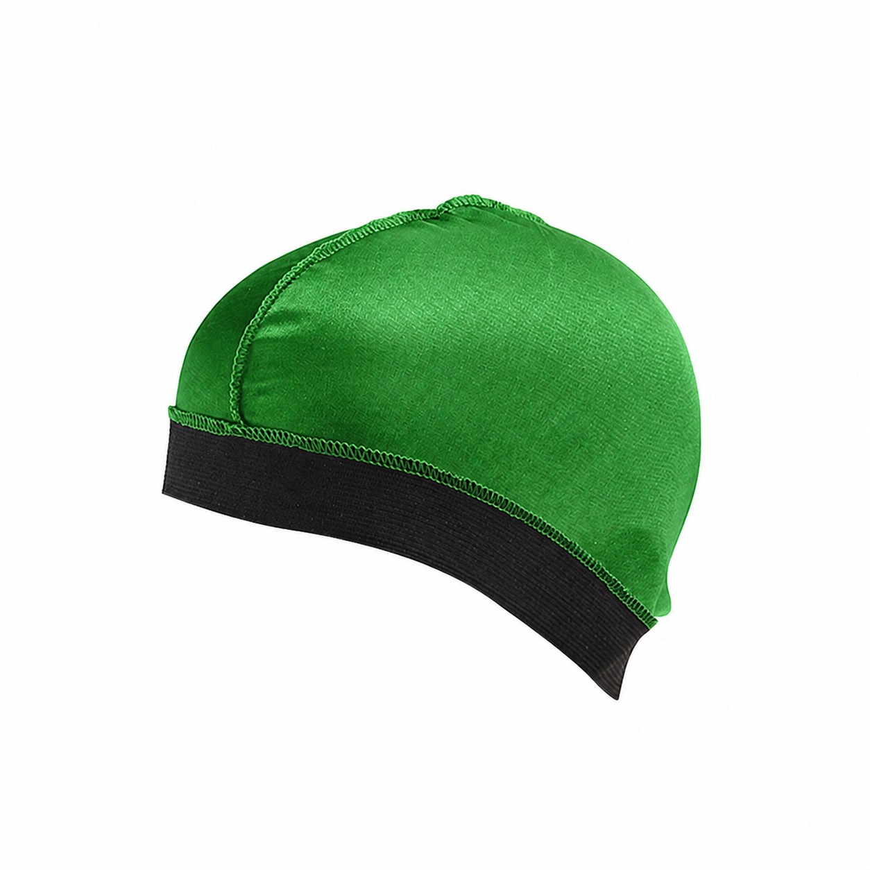 Elastic Polyester Skull Beanie Cap — Grass Green