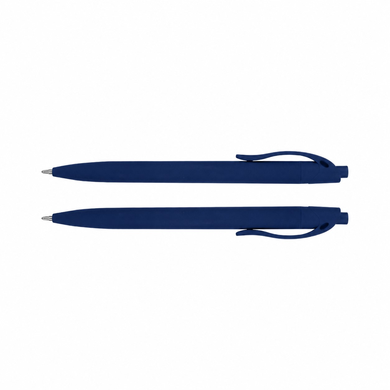 ABS Plunge Action Soft Finish Pen — Navy Blue