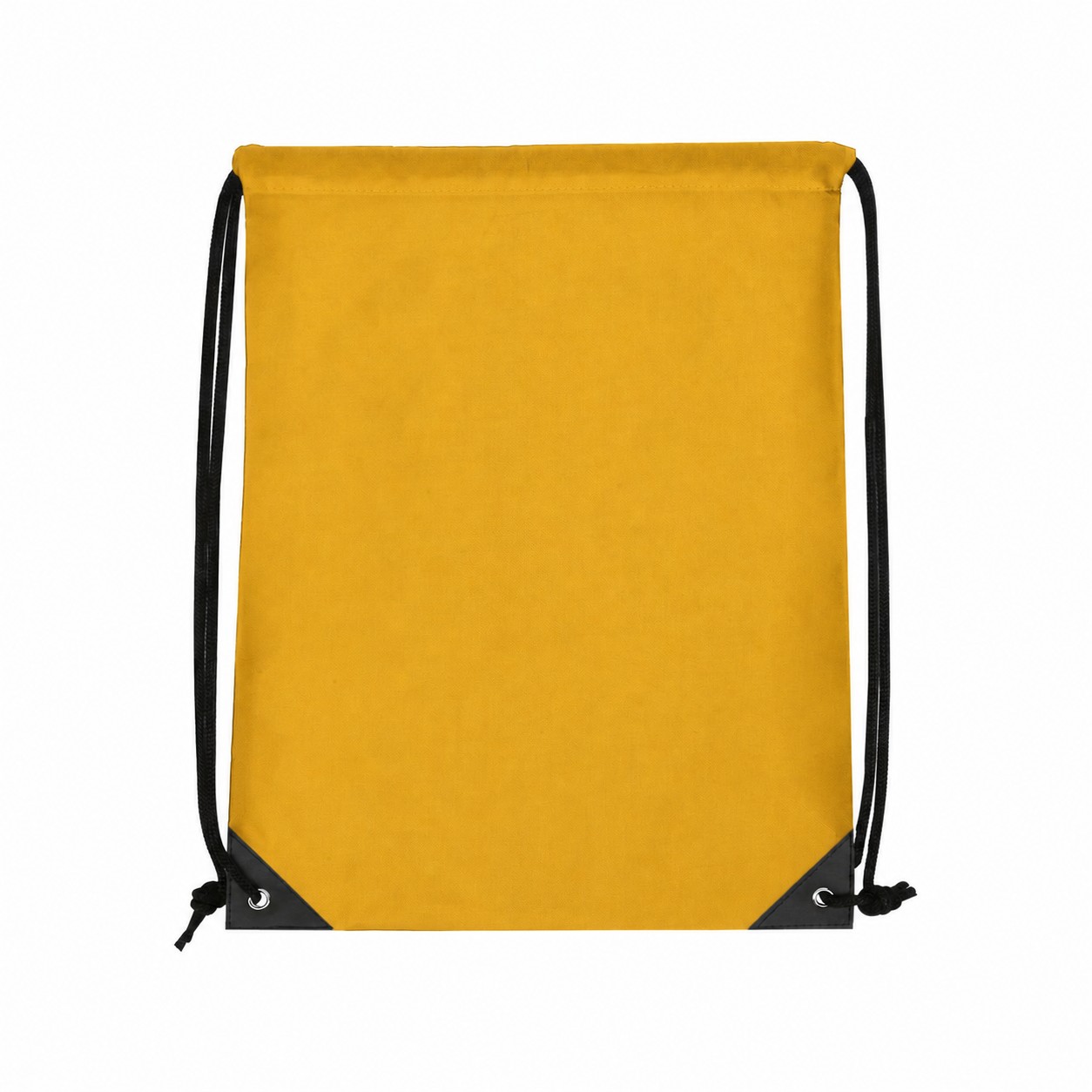 Metal Grommets Polyester Drawstring Bag — Gold