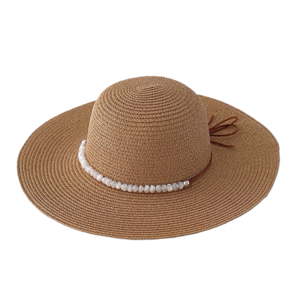 Pearl Band Wide Brim Sun Hat — view 2