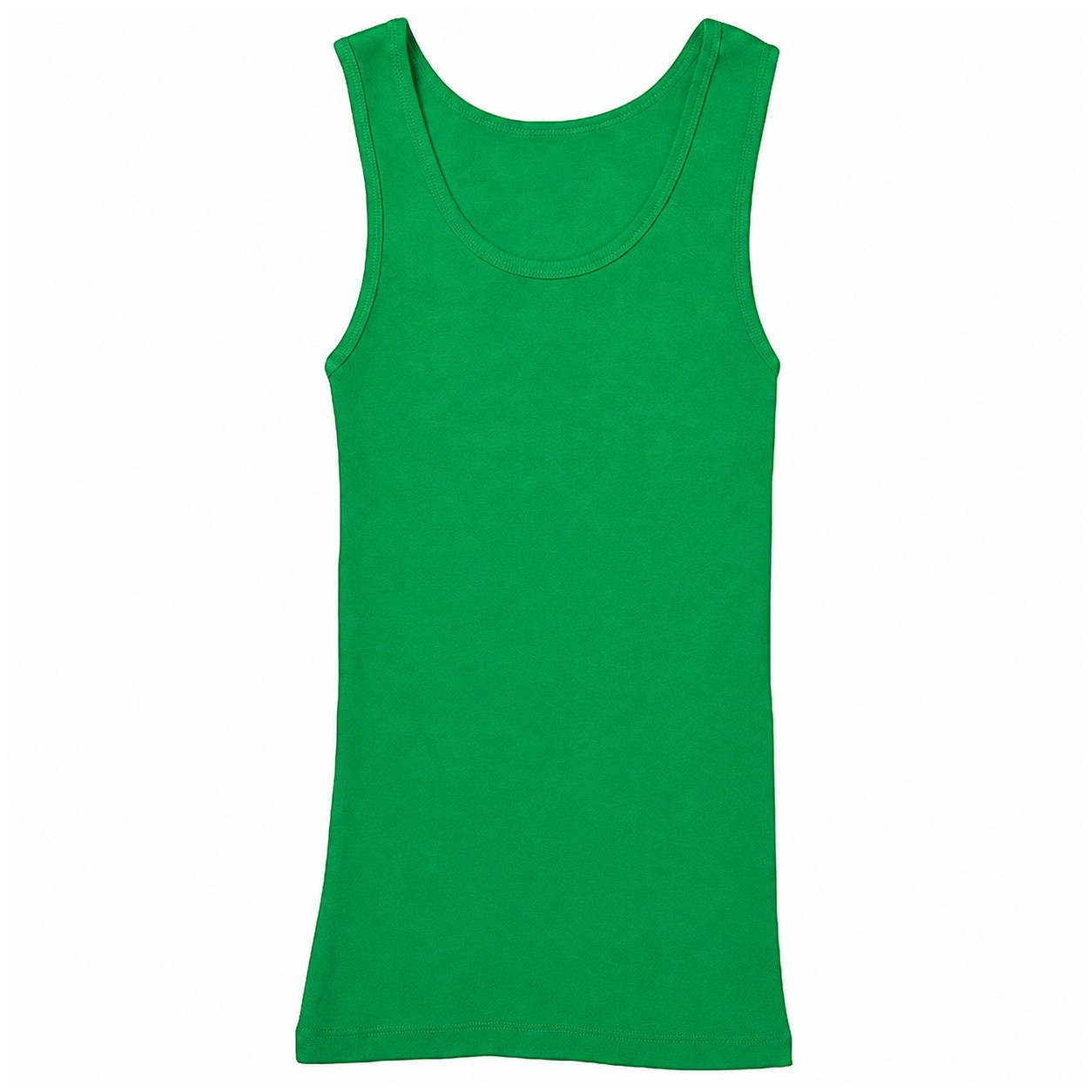 Ladies Baby Rib Sleeveless Cotton Tank — Green