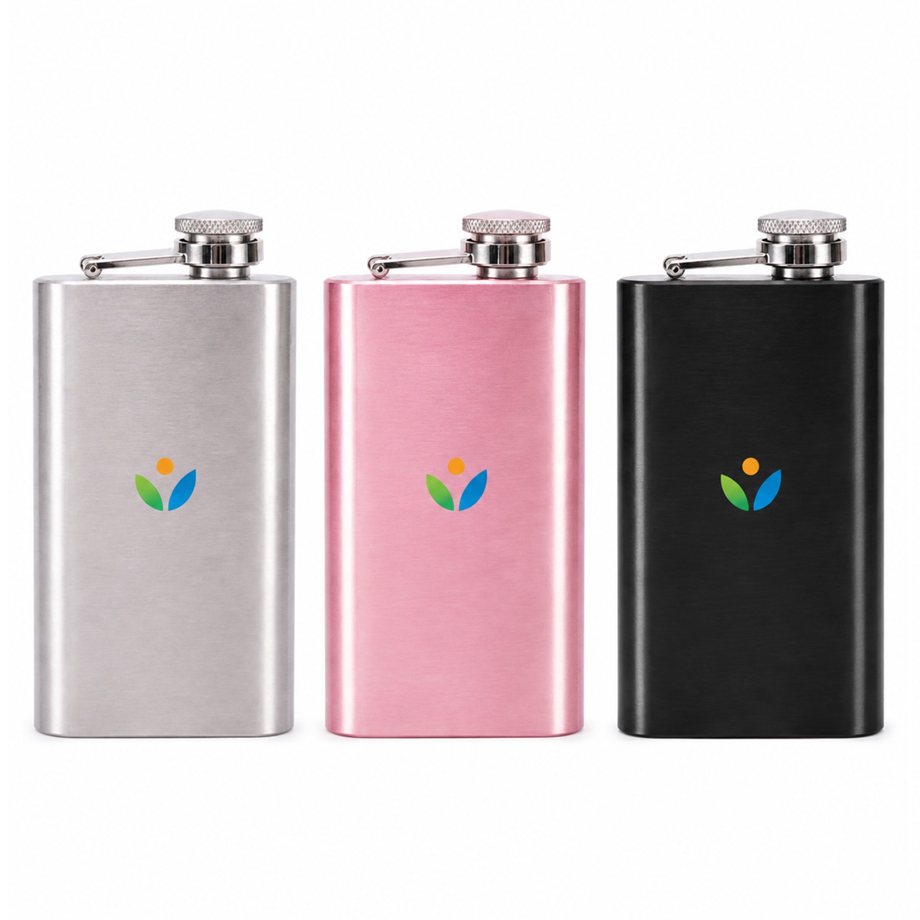 Brushed Stainless Steel Pocket Flask