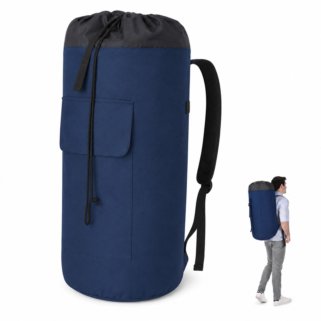 Large Polyester Laundry Backpack