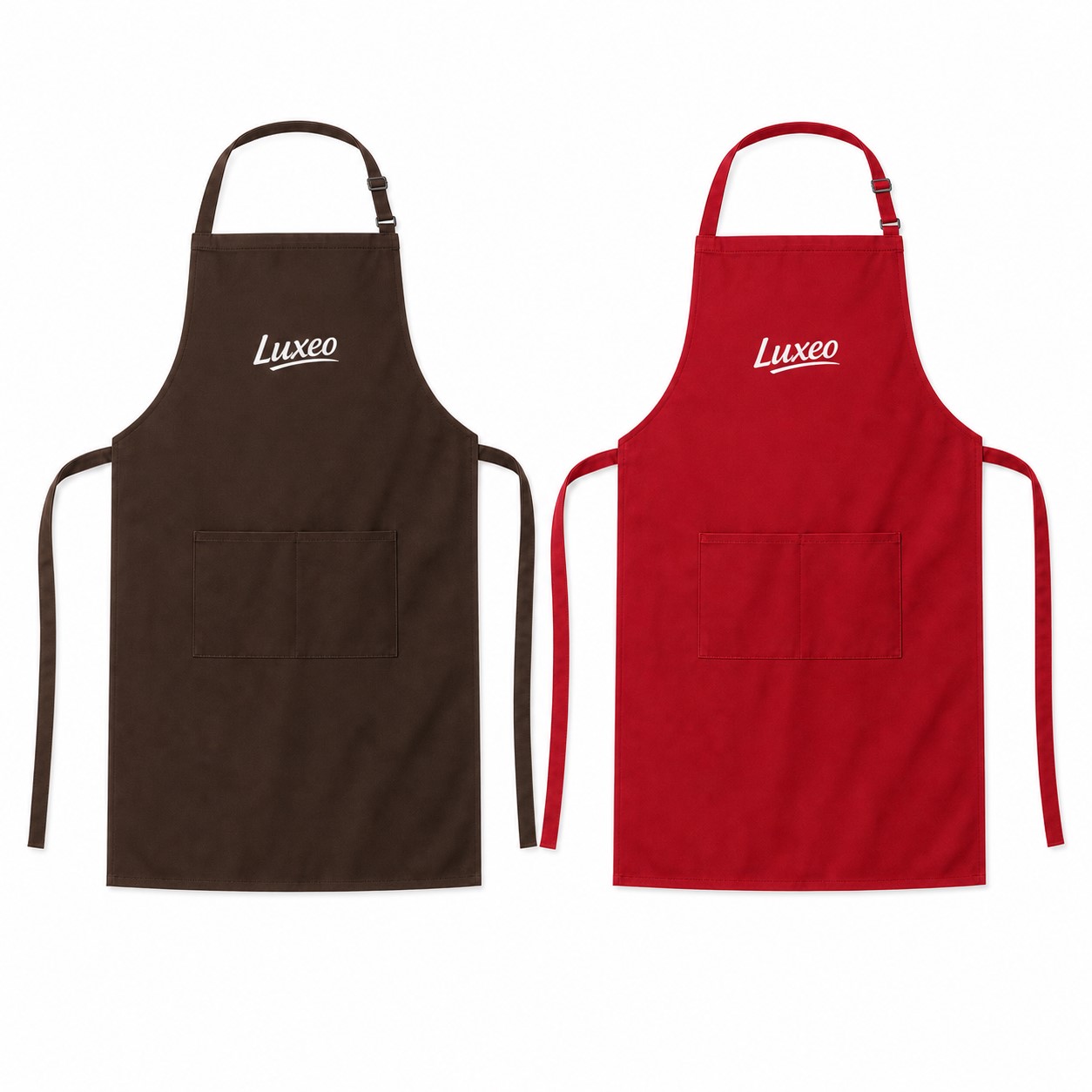 Adjustable Polyester Bib Apron With Divided Pocket