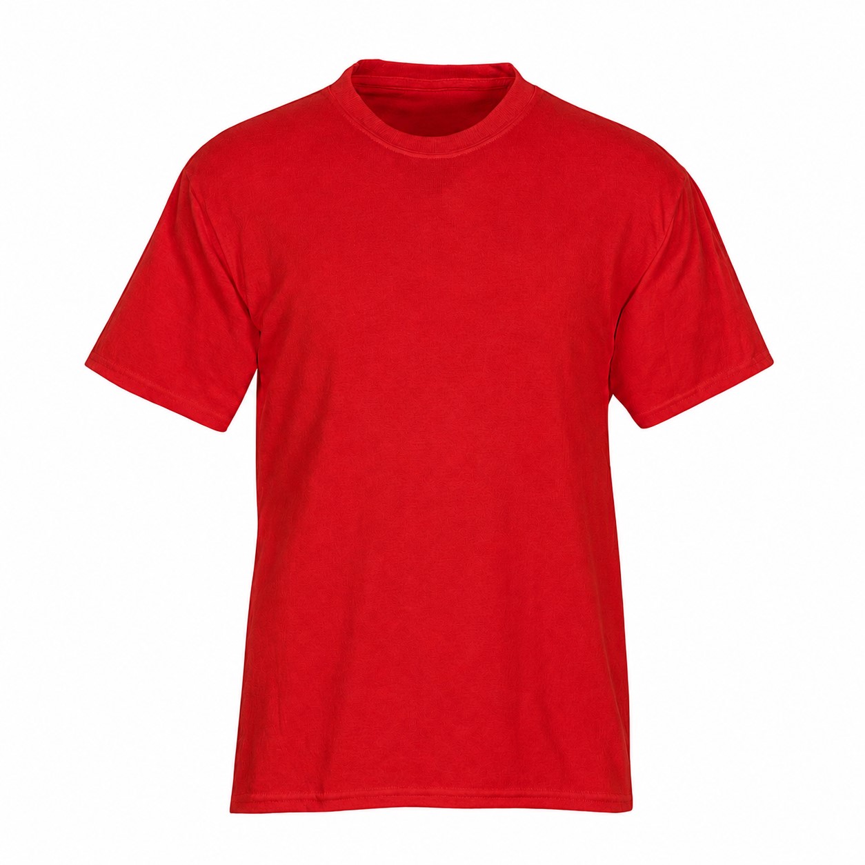 Cotton Polyester Uniform Crewneck Tee — Red