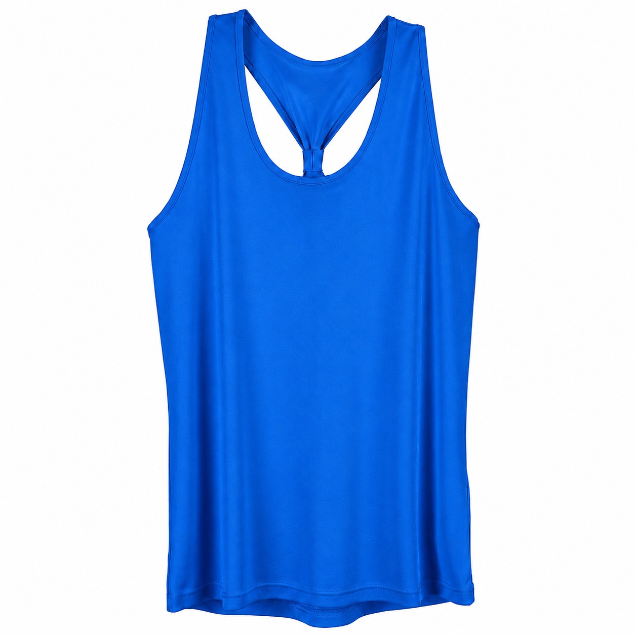 Ladies Knot Back Recycled Polyester Tank — Blue
