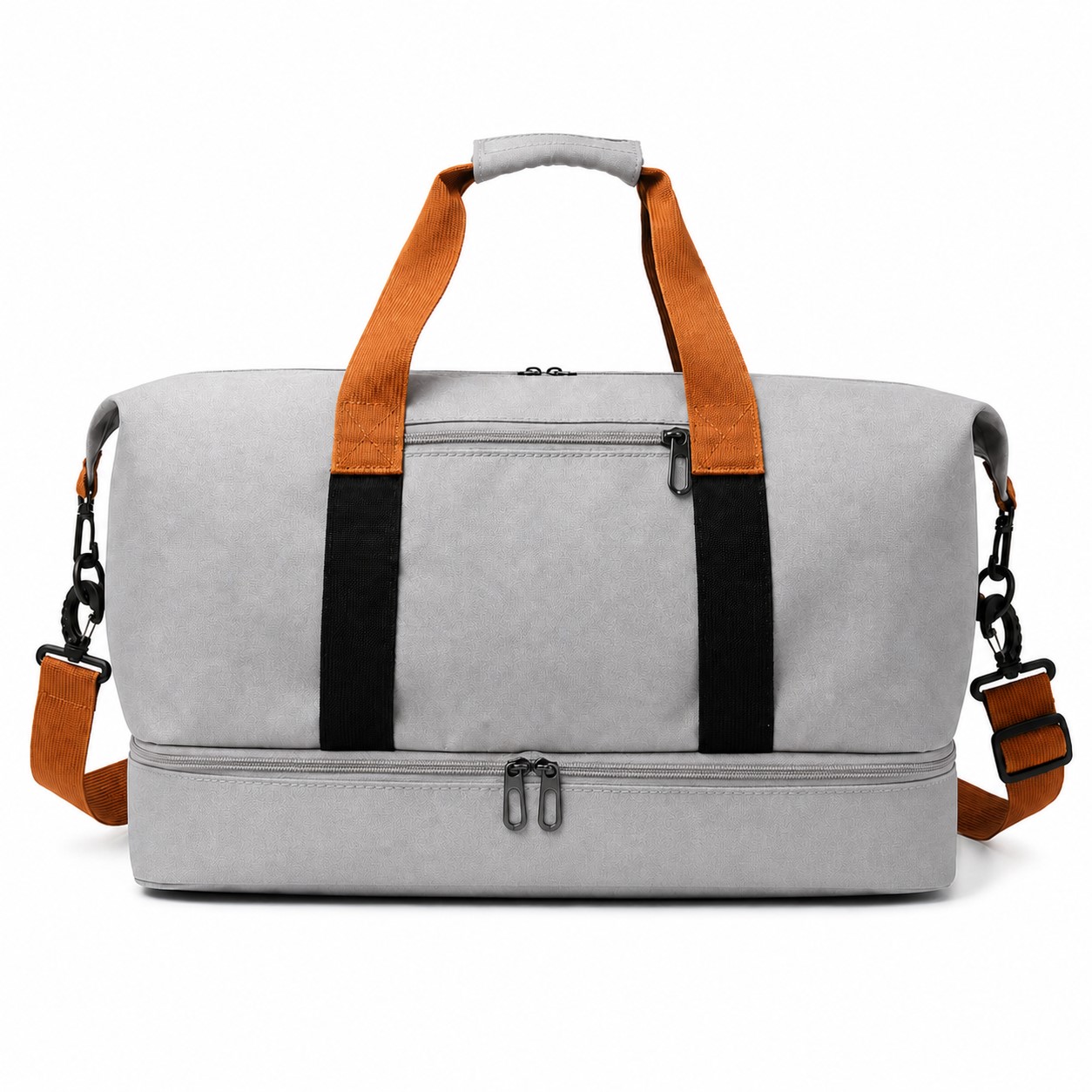 18.1-Inch Shoe Compartment Duffel Bag — Silver