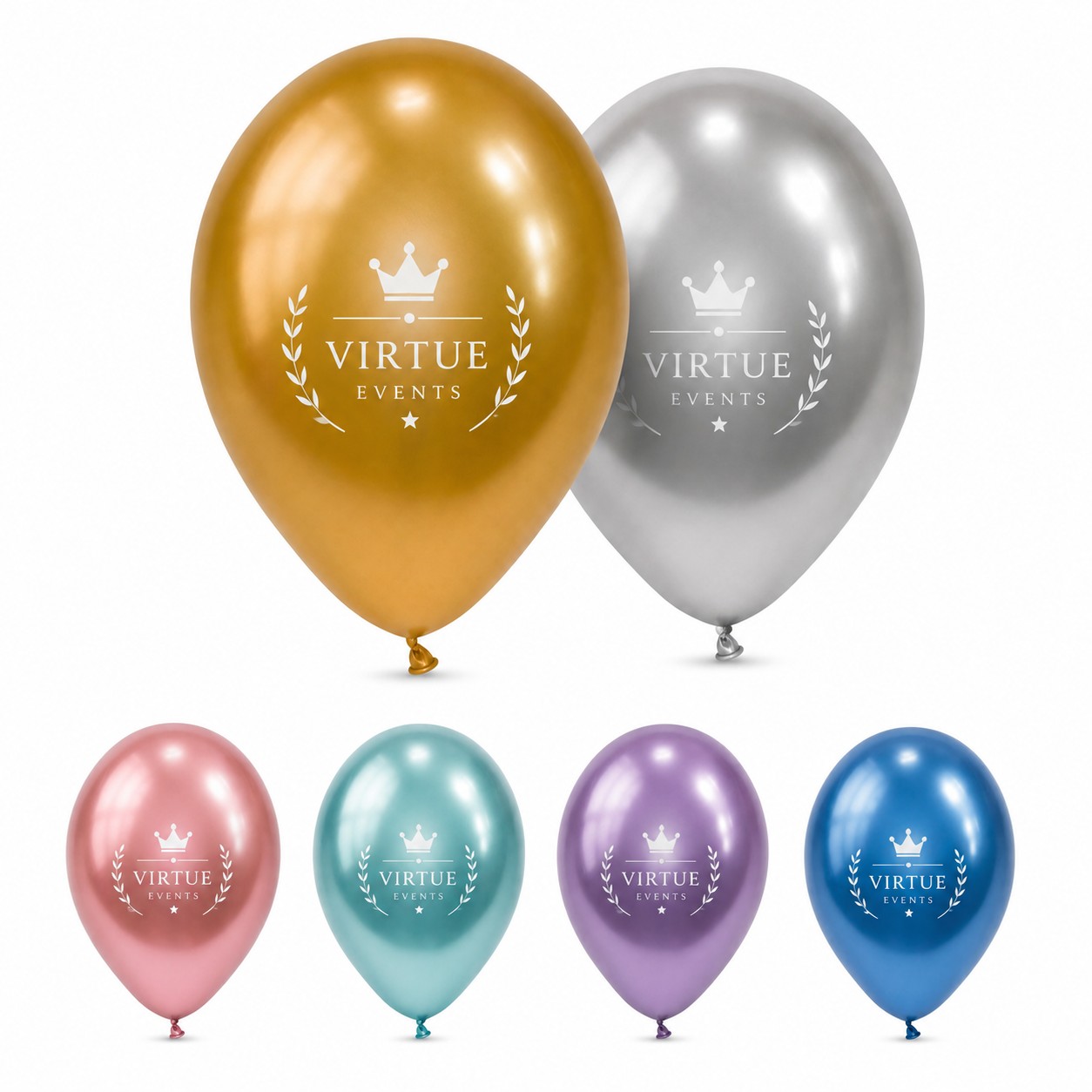 12" Metallic Finish Latex Balloon
