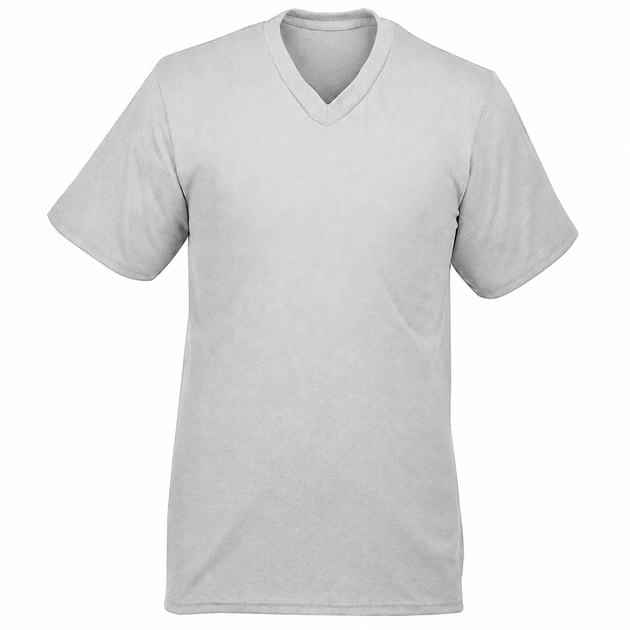 Classic Cotton V Neck Shirt — Silver
