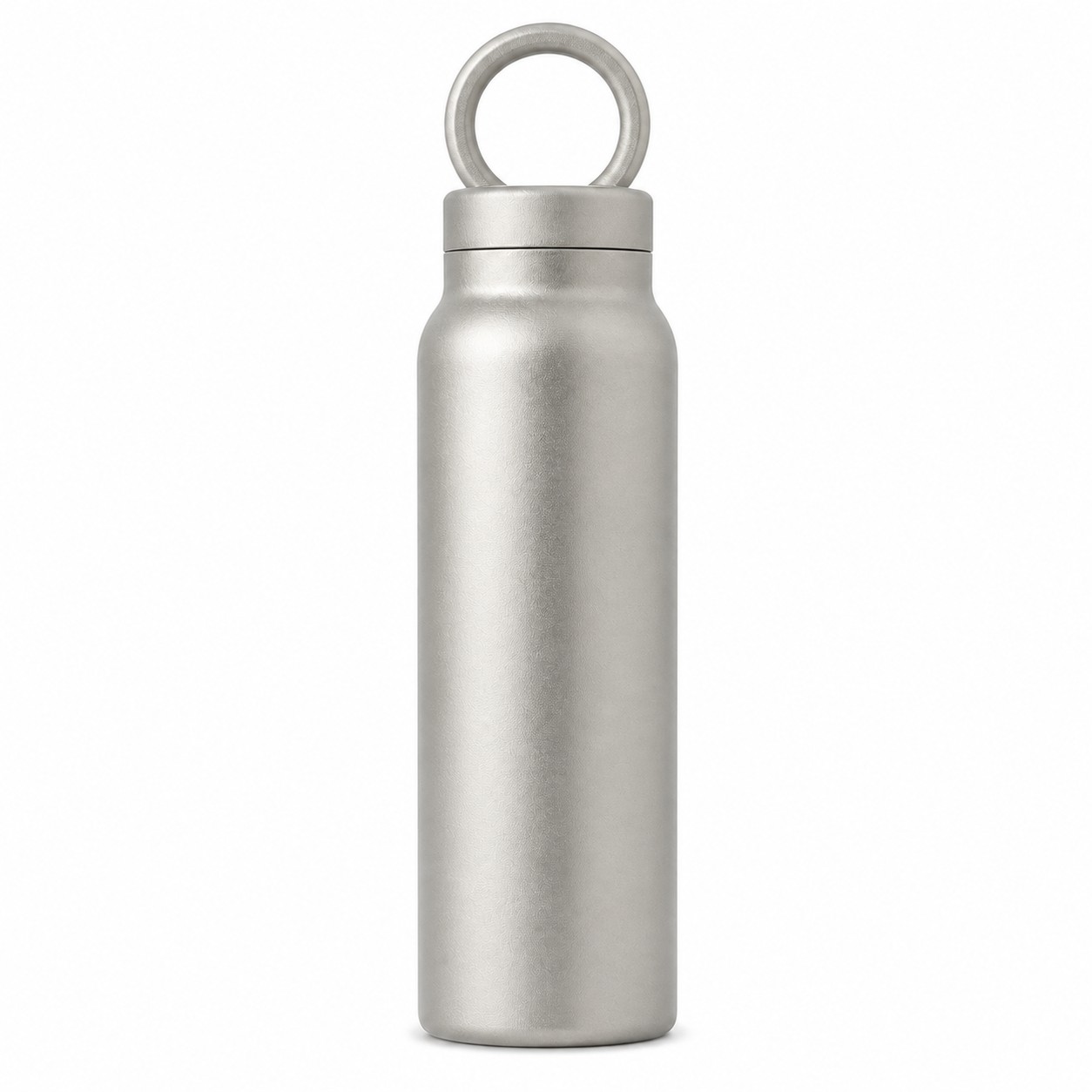 Magnetic Lid Insulated Water Bottle — Nickel Silver