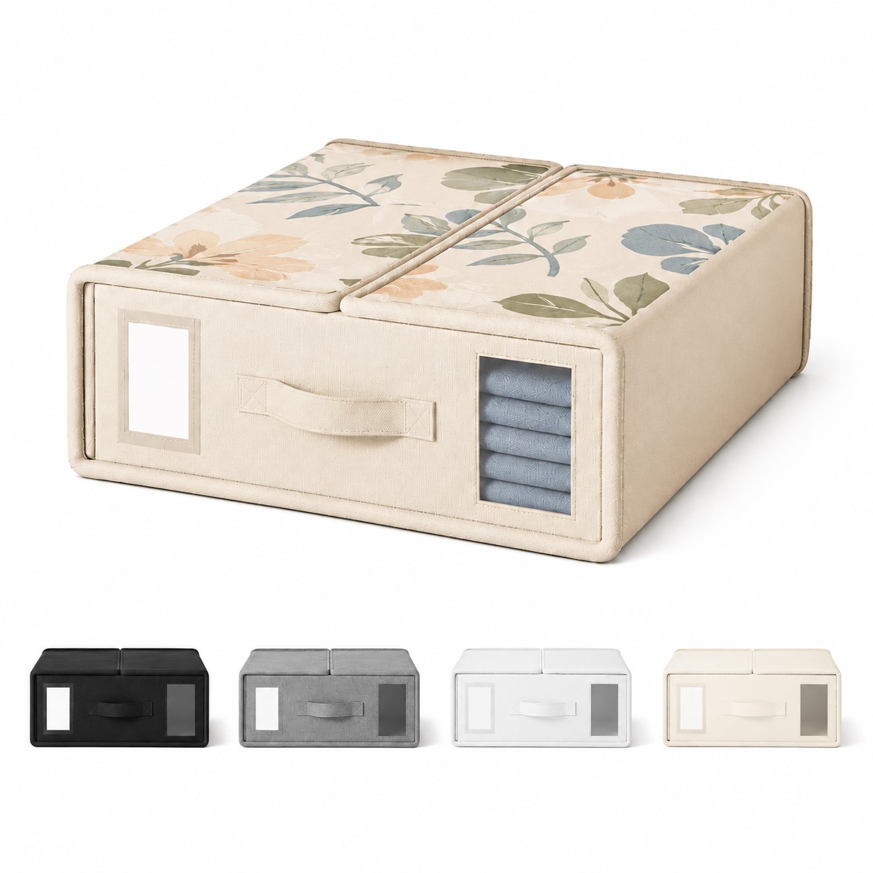 Zippered Cotton Underbed Storage Container