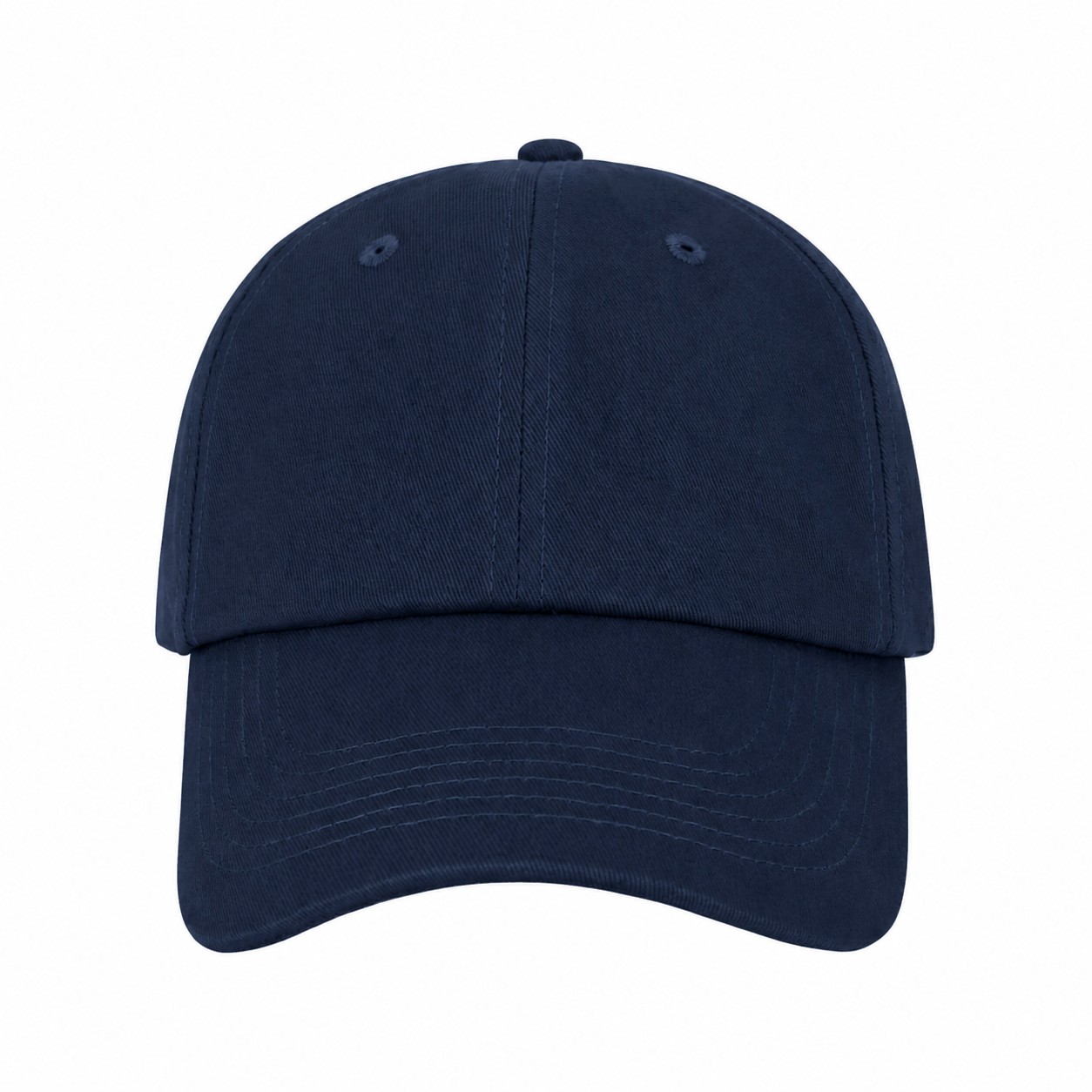 Brushed Cotton Twill Dad Cap — Navy Blue