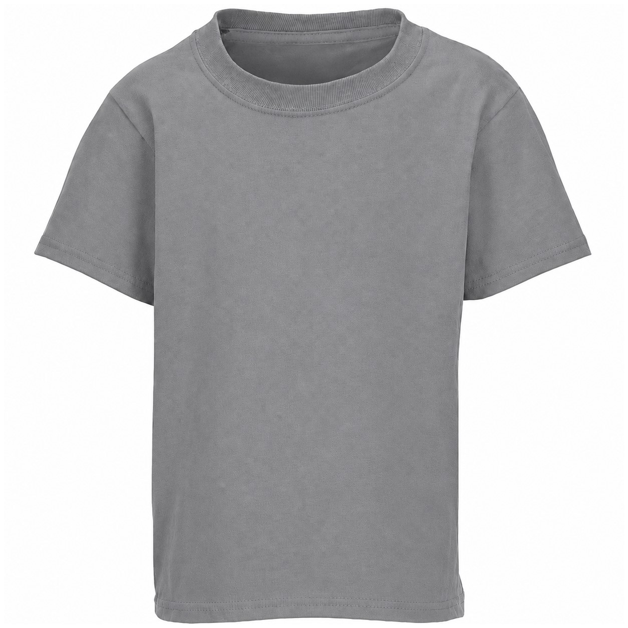 Youth Midweight Cotton Crewneck T-Shirt — Gray