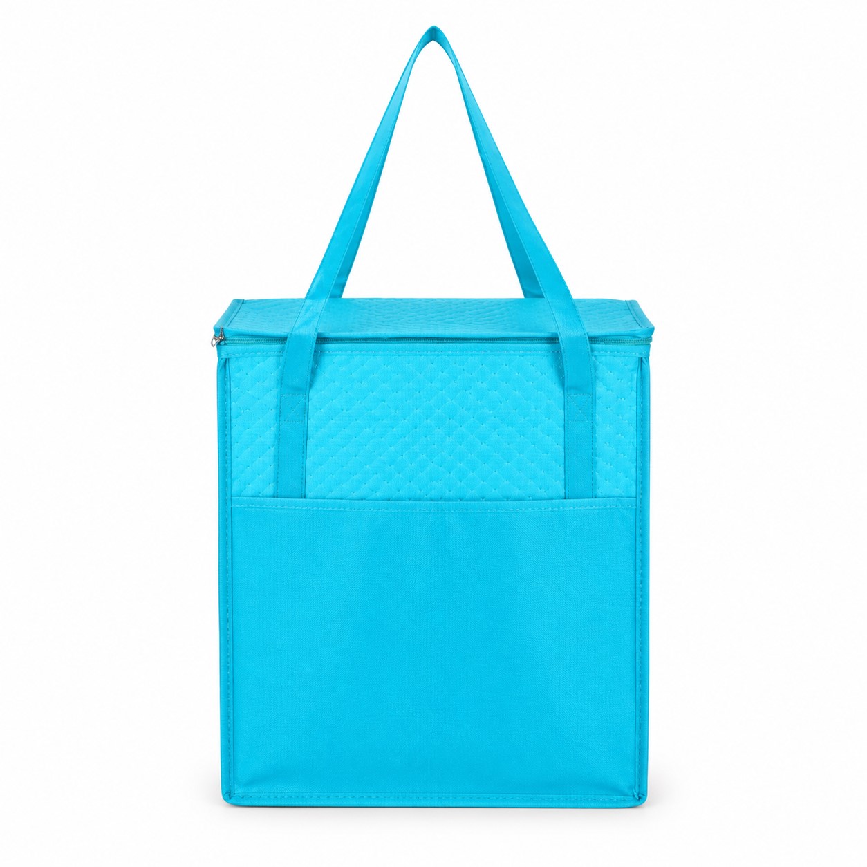 Quilted Polyester Zippered Grocery Cooler Bag — view 2