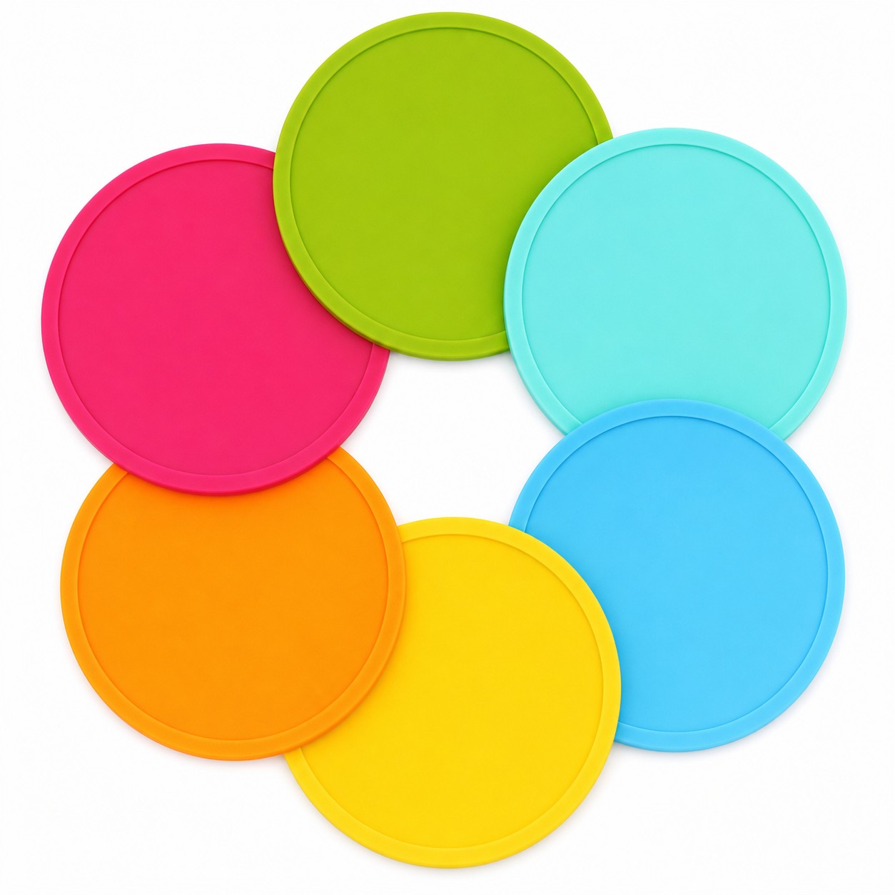 Round Dual-Purpose Silicone Coaster — view 2