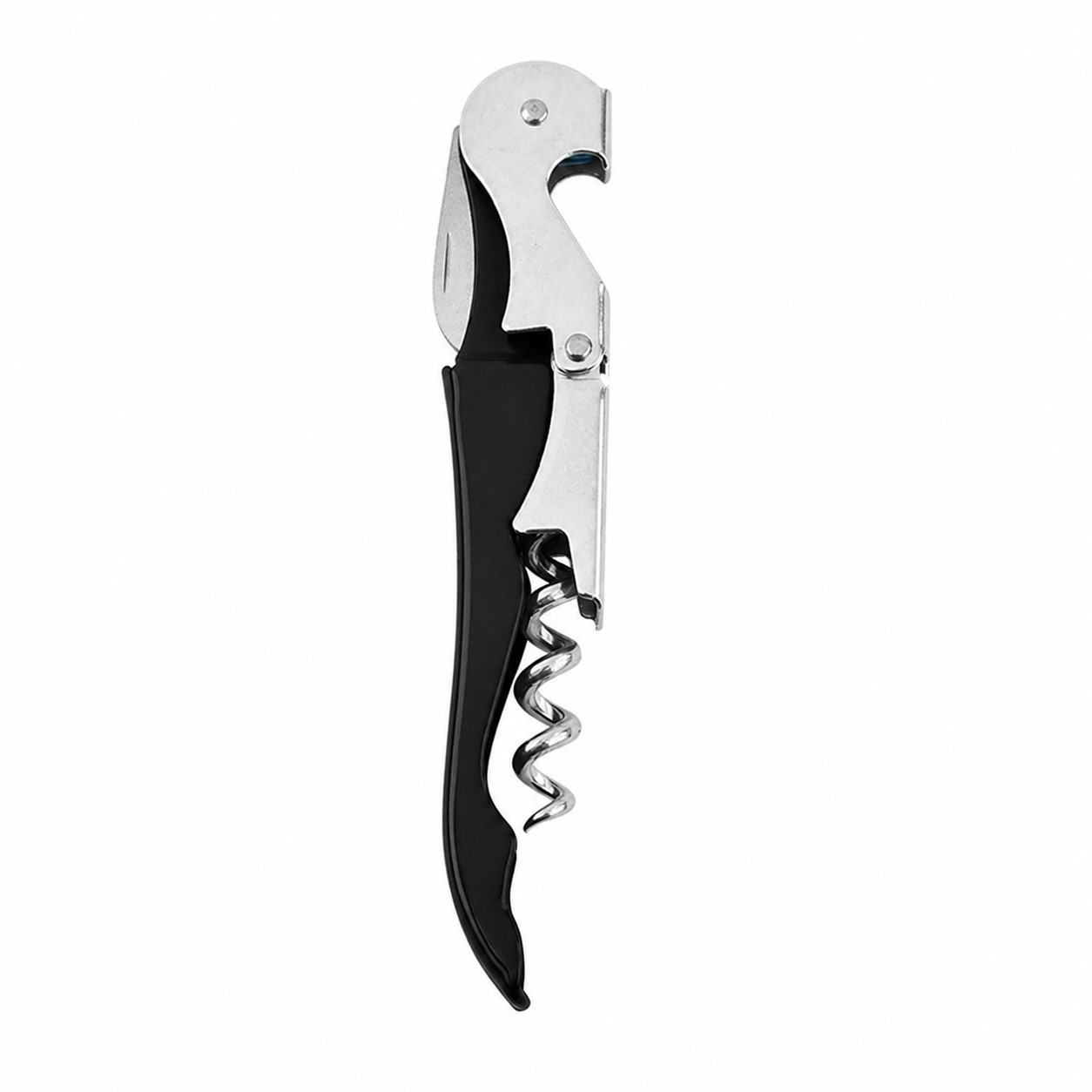 Double Hinged Stainless Steel Waiter Corkscrew — view 2