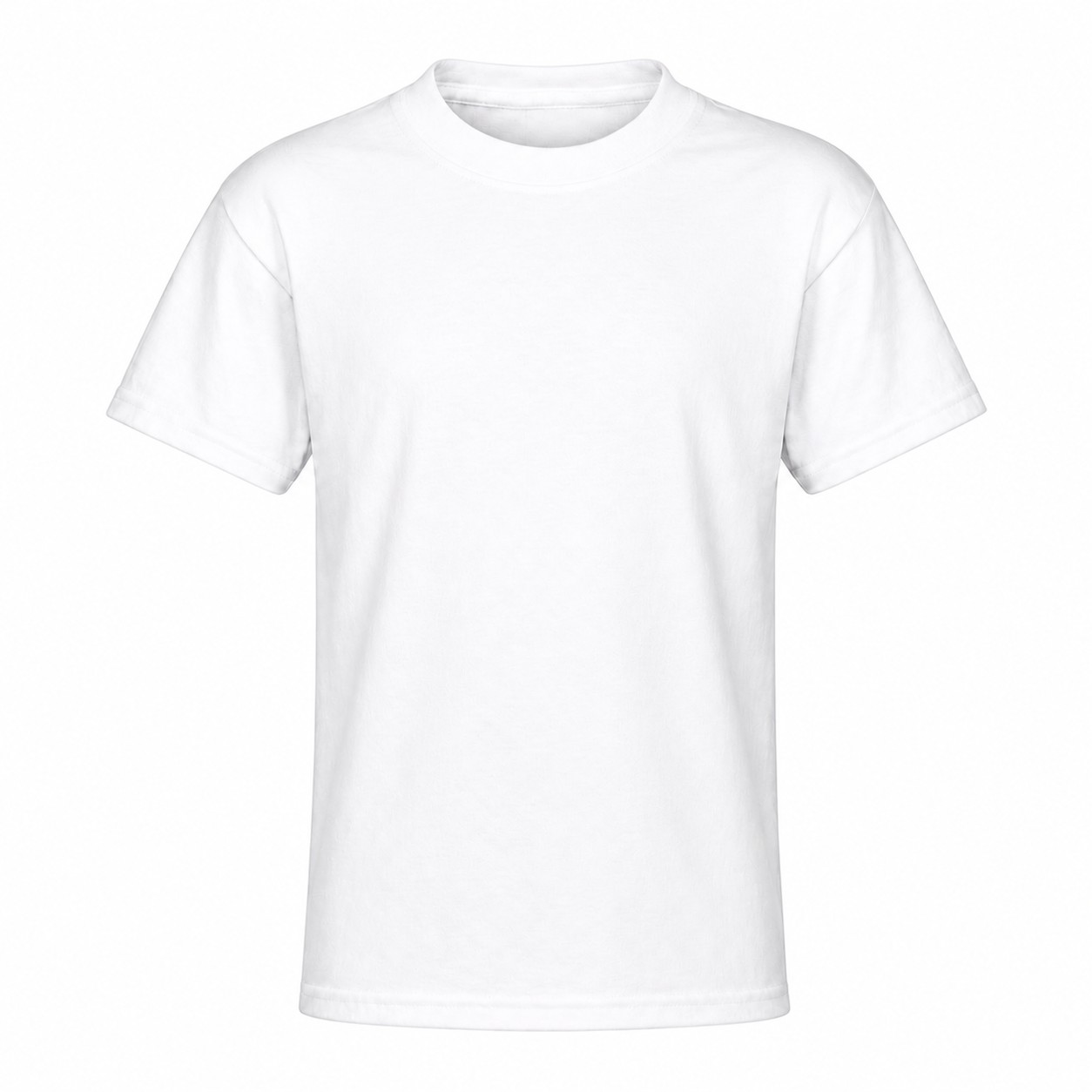 Youth Cotton Crewneck T-Shirt — White