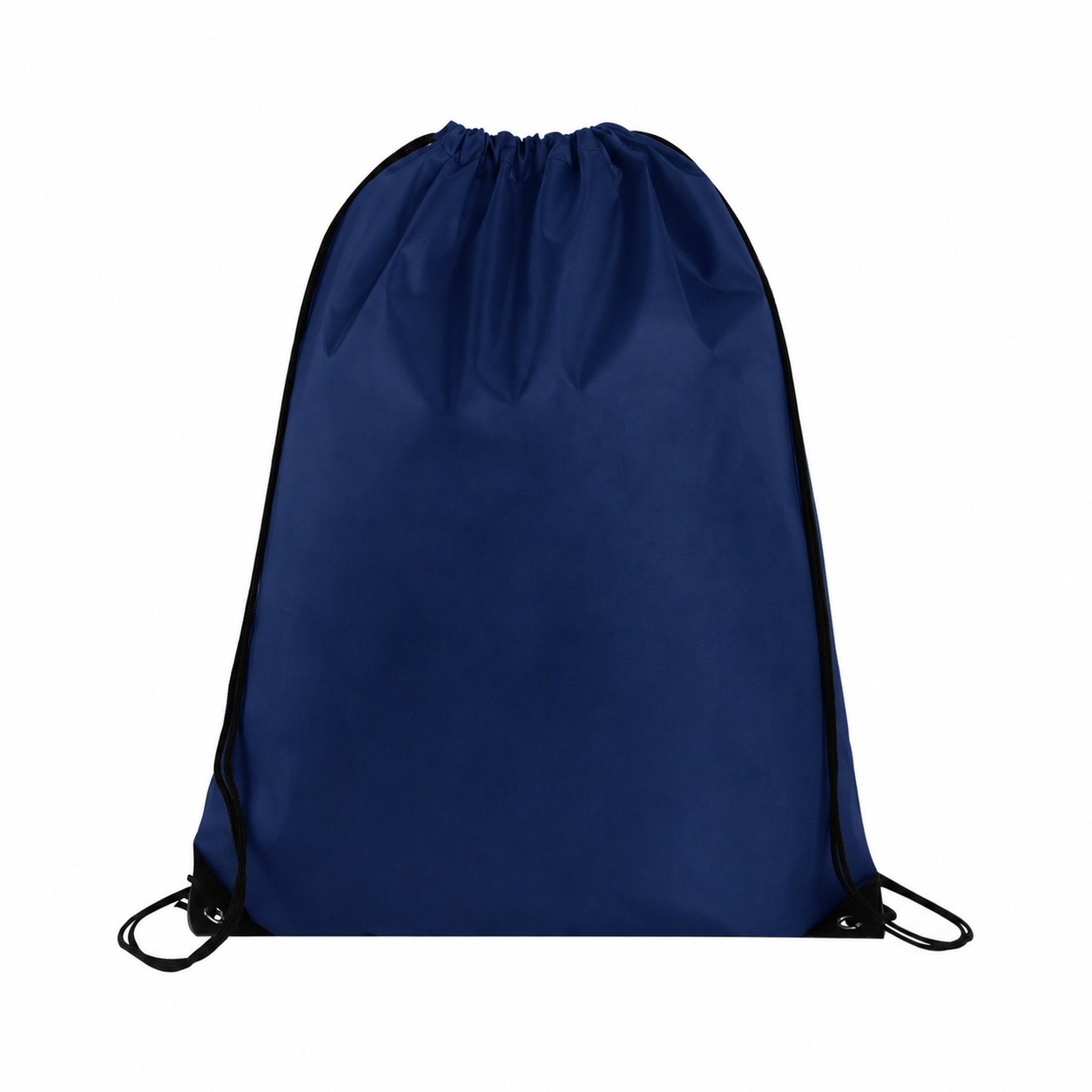 Polyester Drawcord Closure Drawstring Bag — Navy Blue