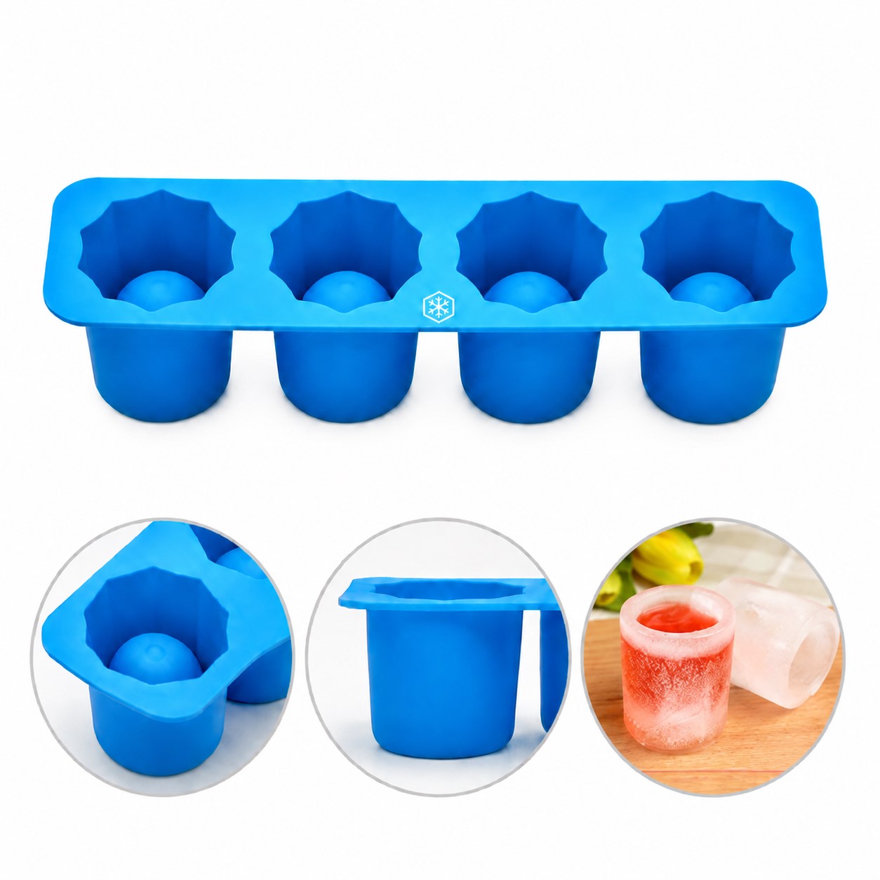 Connected Four Cup Frozen Shot Mold
