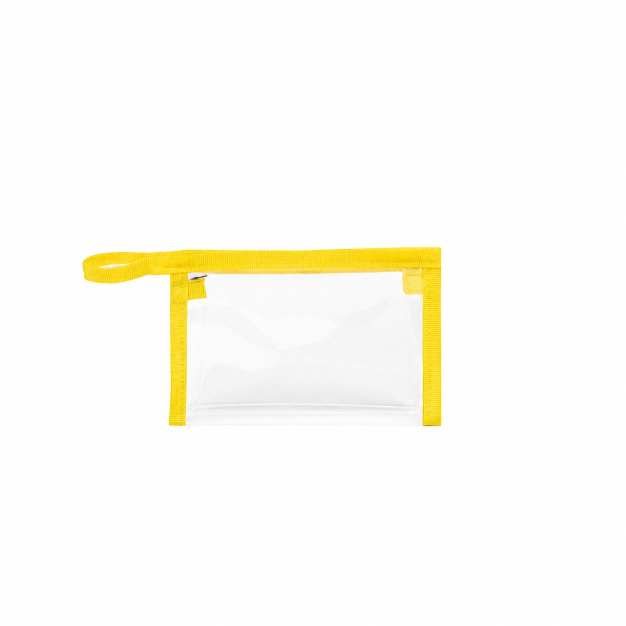 PVC And Polyester Zippered Storage Toiletry Bag — Yellow