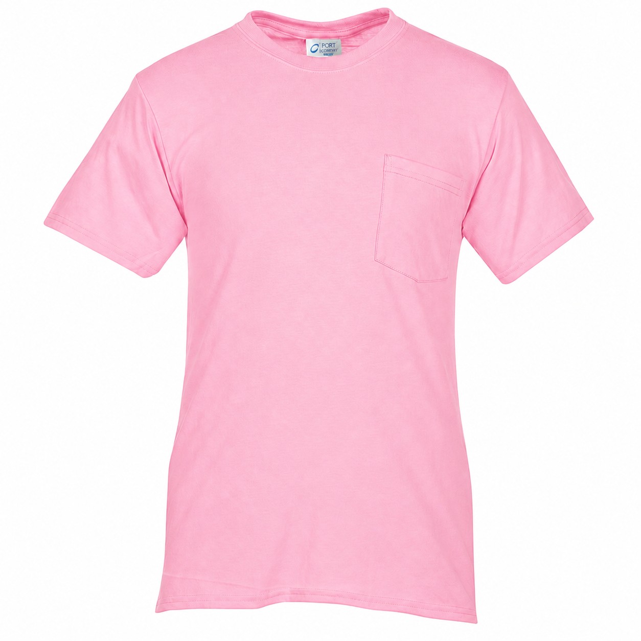 Pocket Cotton Polyester Tee — Pink