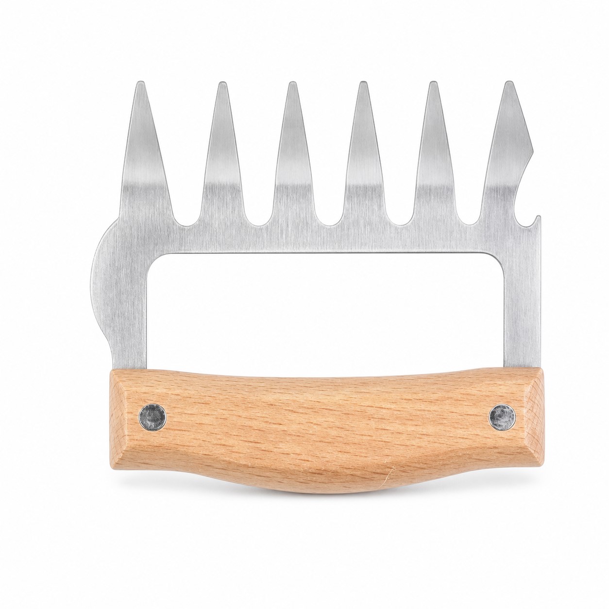 Wood Handle Stainless Steel Meat Claw — view 2