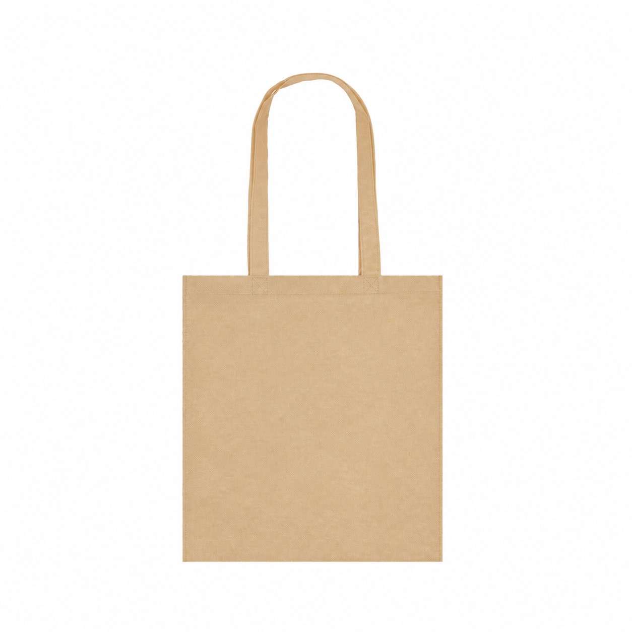 80GSM Non-Woven Reinforced Handles Tote Bag — Tan Beige