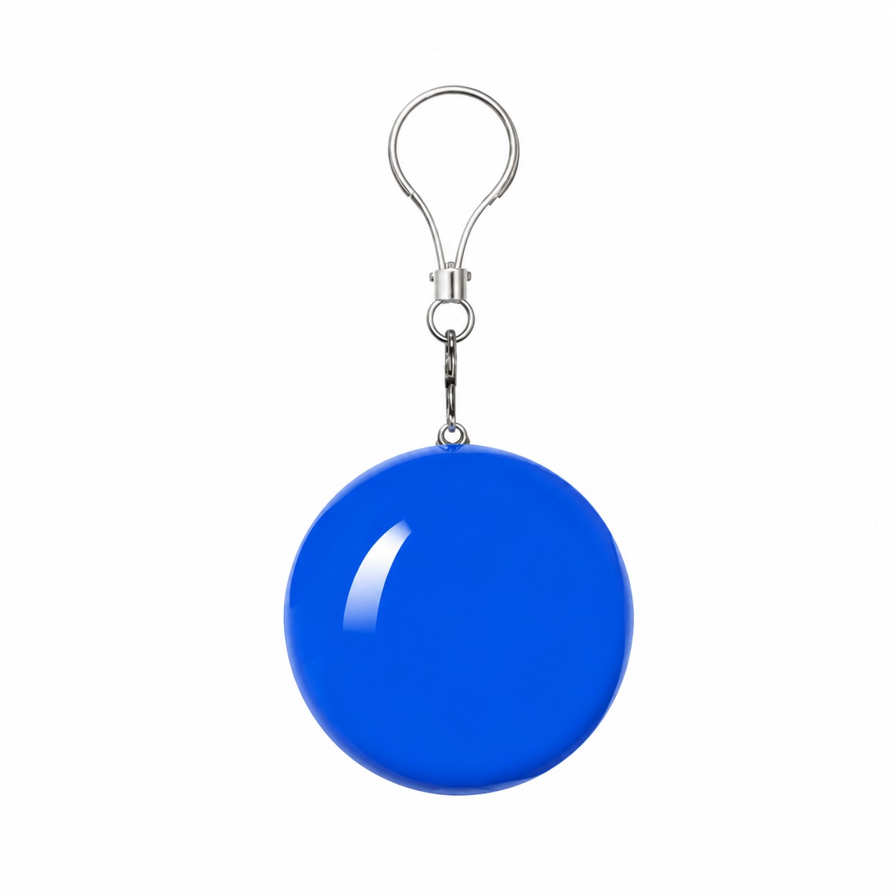 Rain Poncho Ball Keychain — Blue