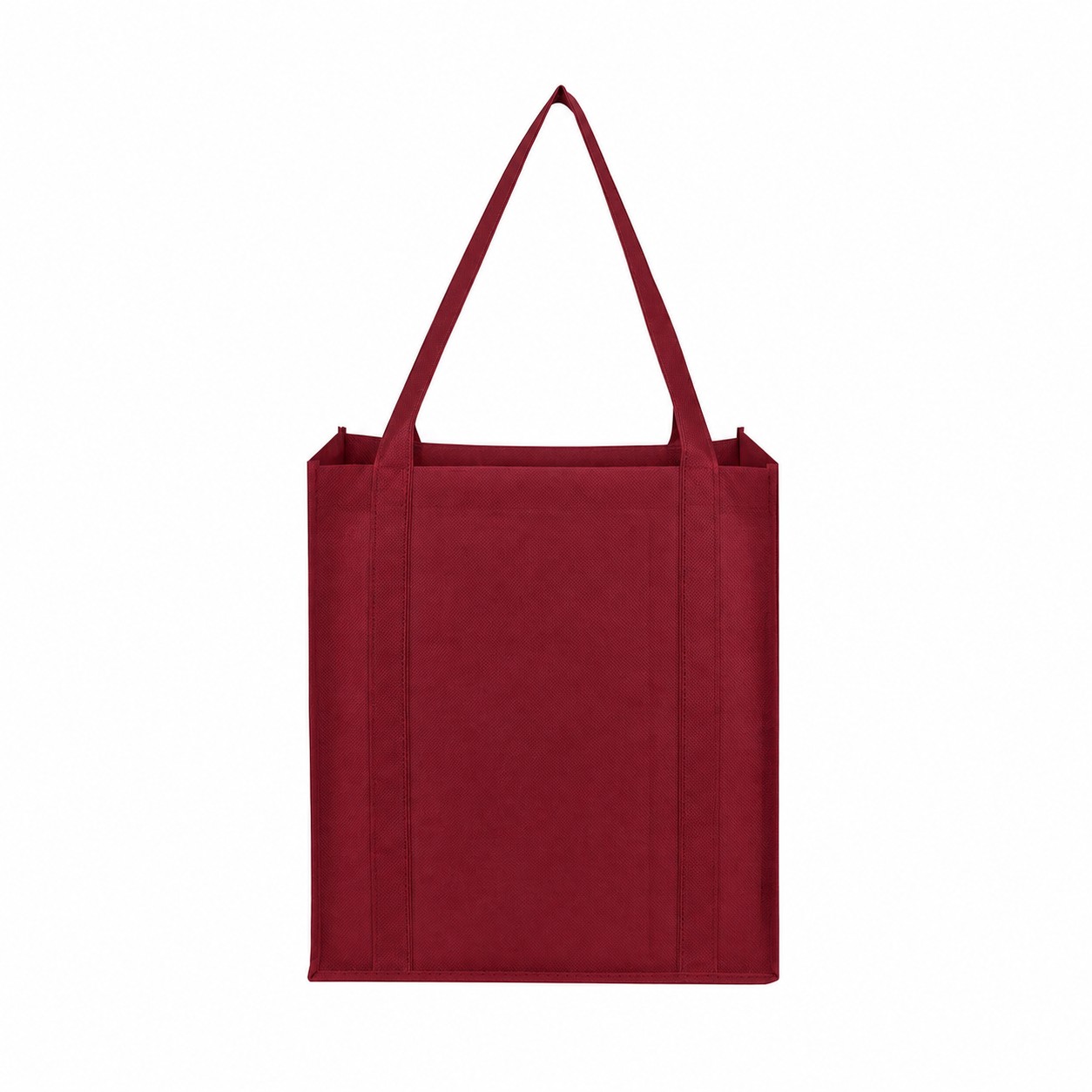 Reinforced Handles Tote Bag — Burgundy Red